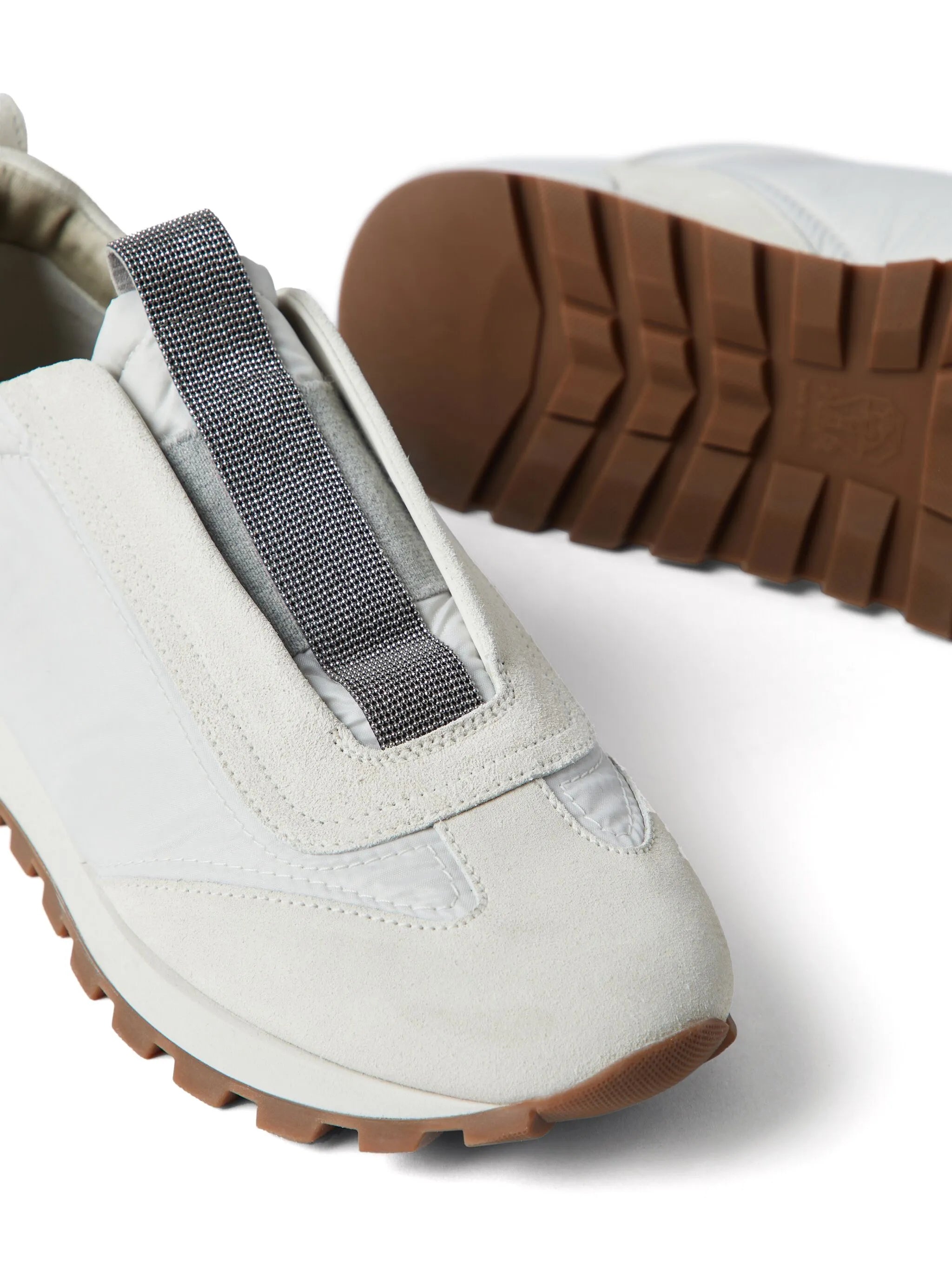 monili-embellished low-top sneakers