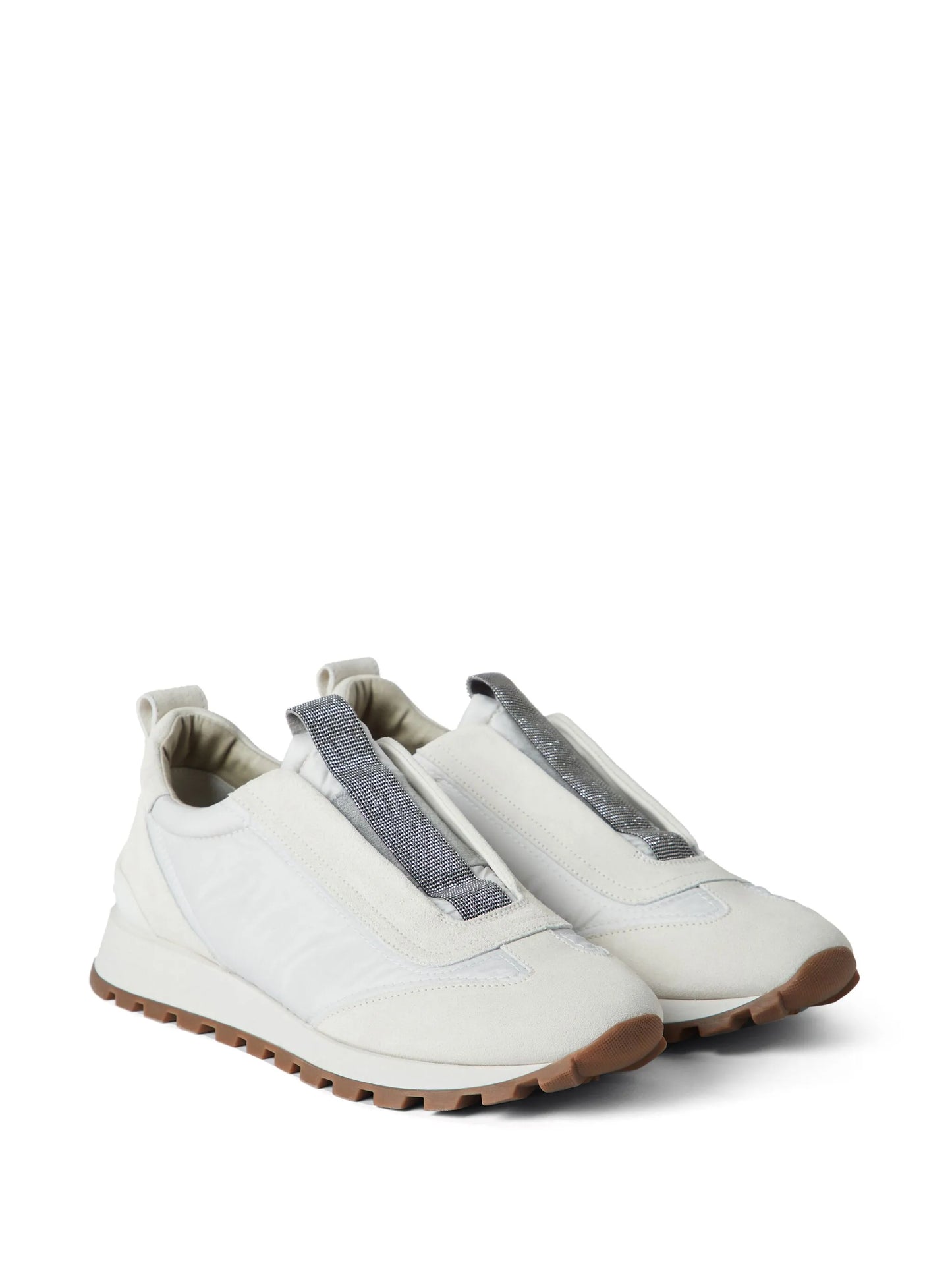 monili-embellished low-top sneakers