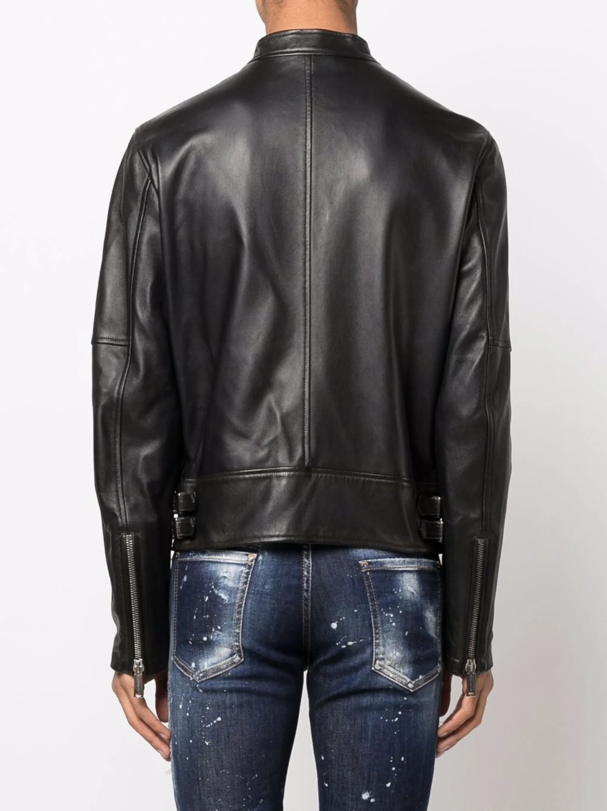leather biker jacket