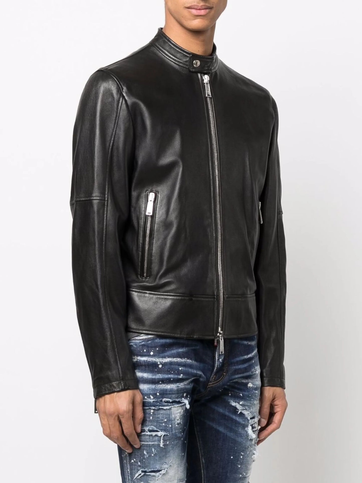 leather biker jacket
