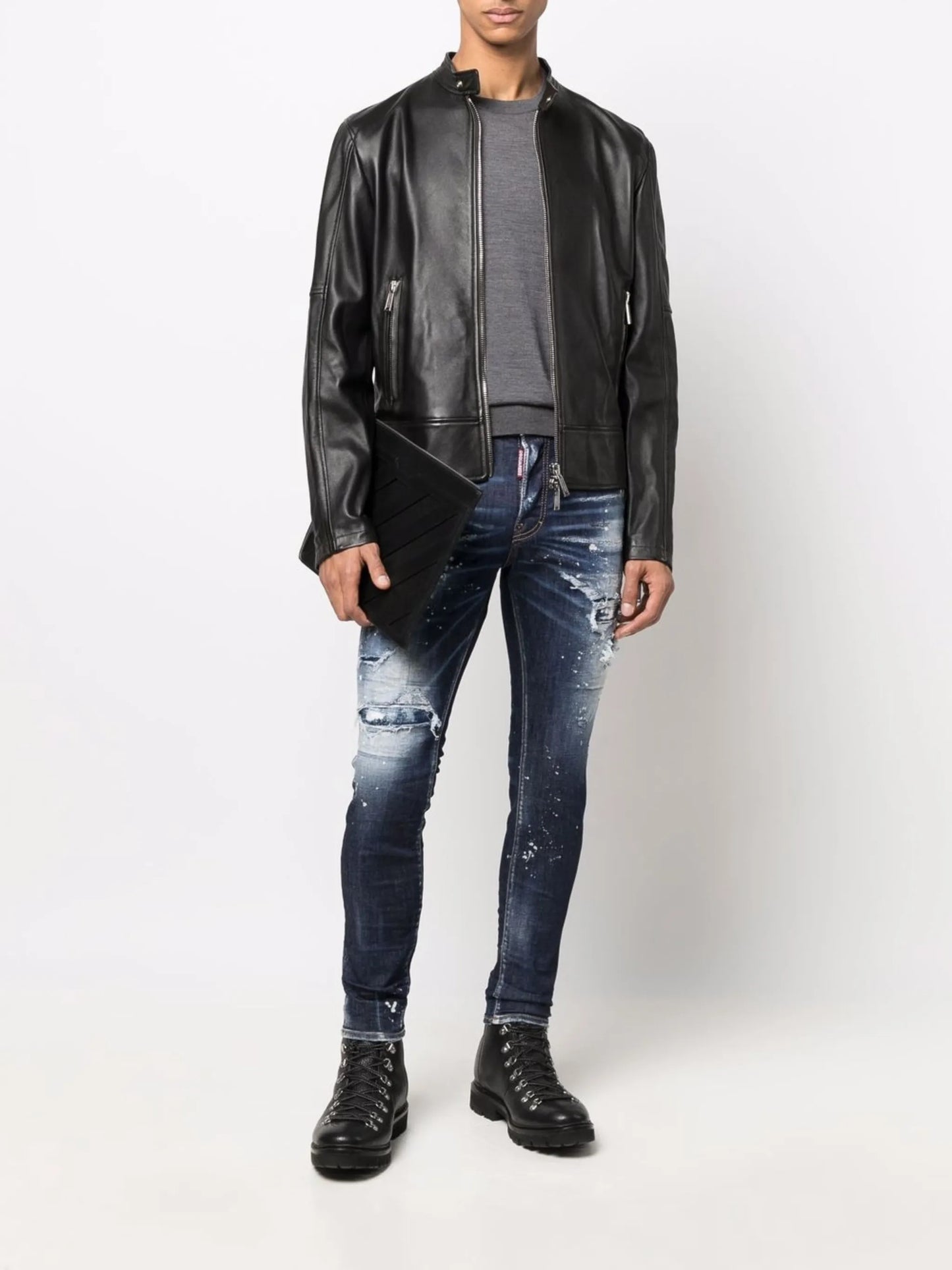 leather biker jacket