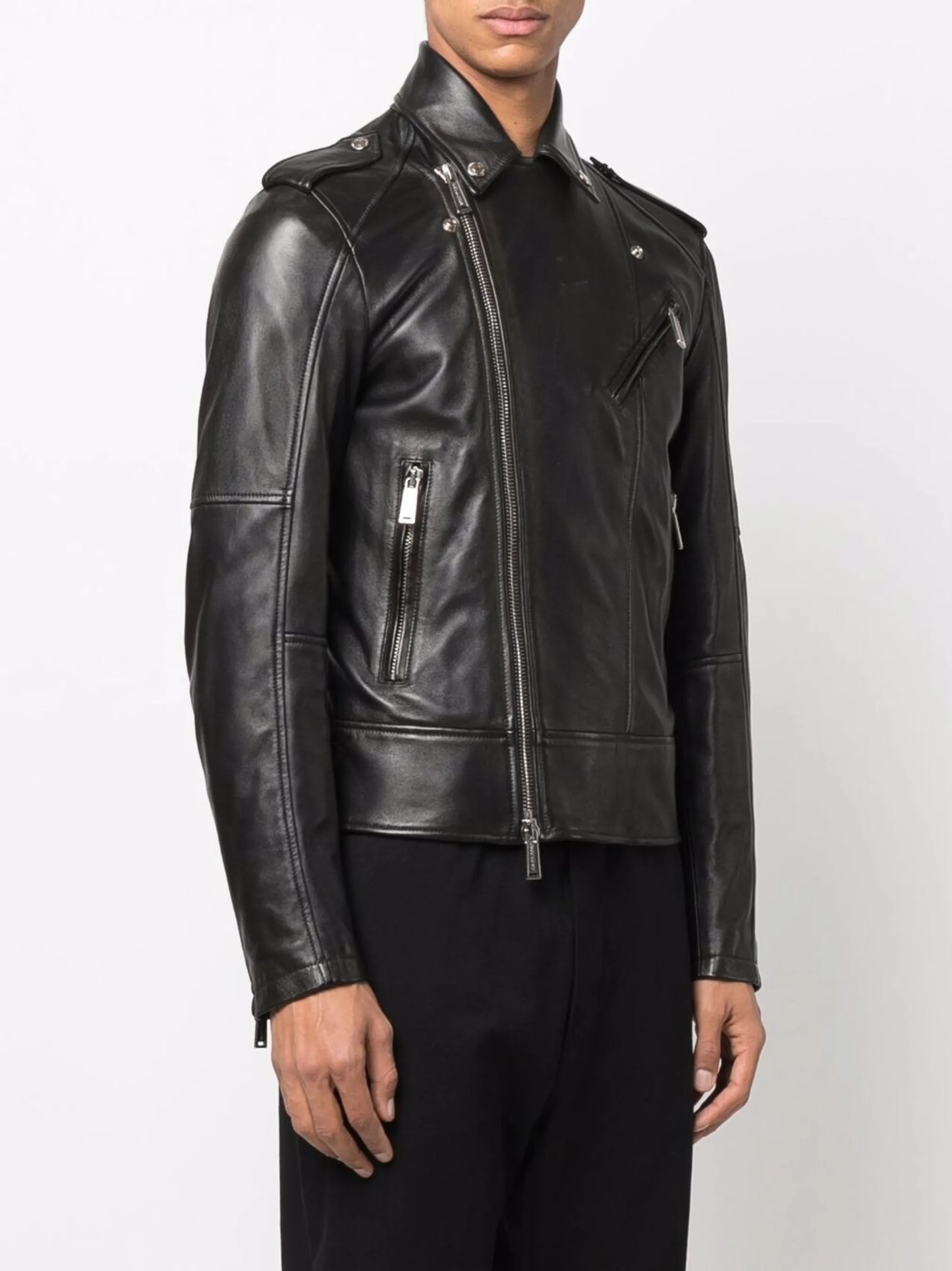 leather biker jacket