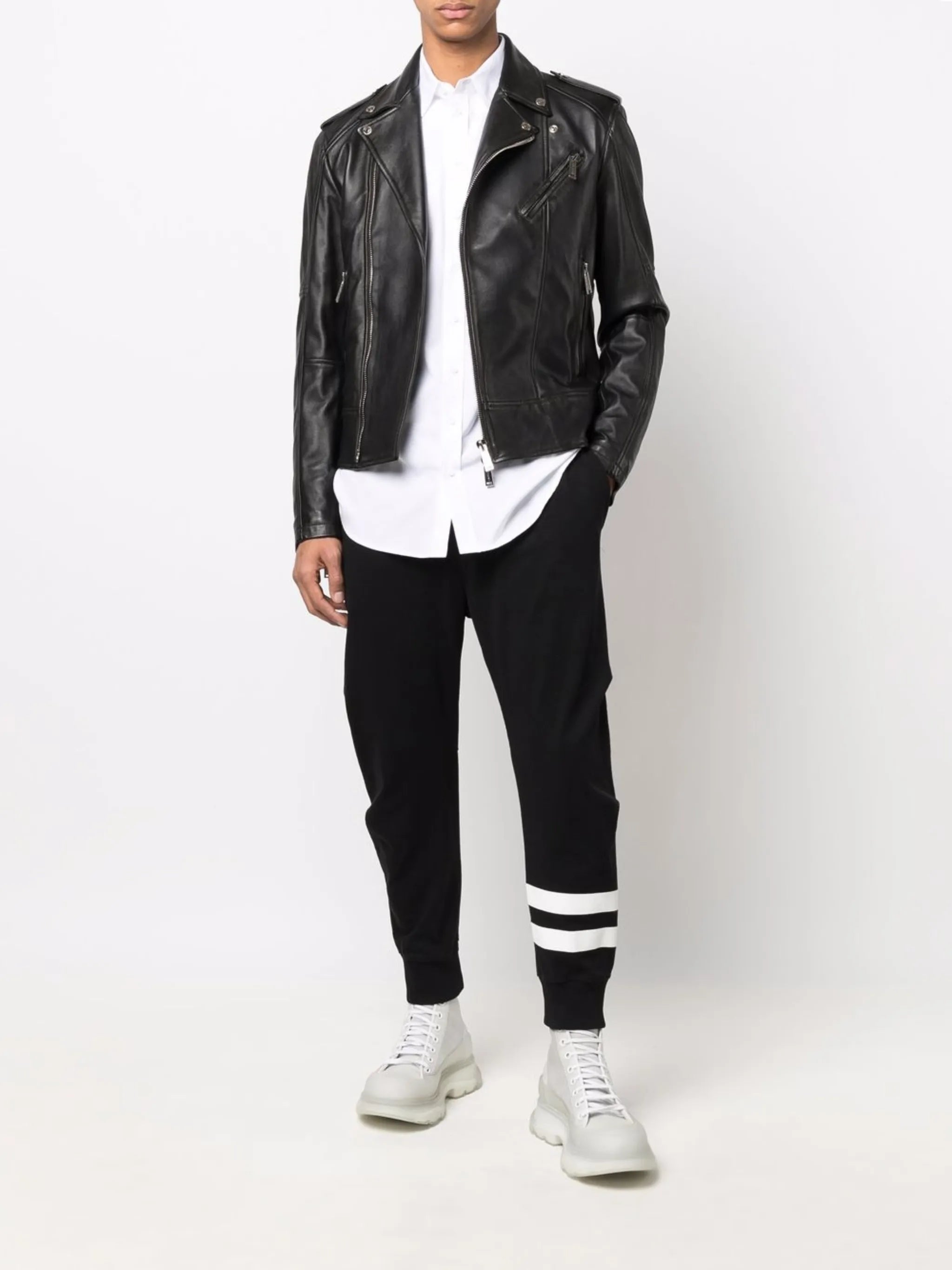 leather biker jacket