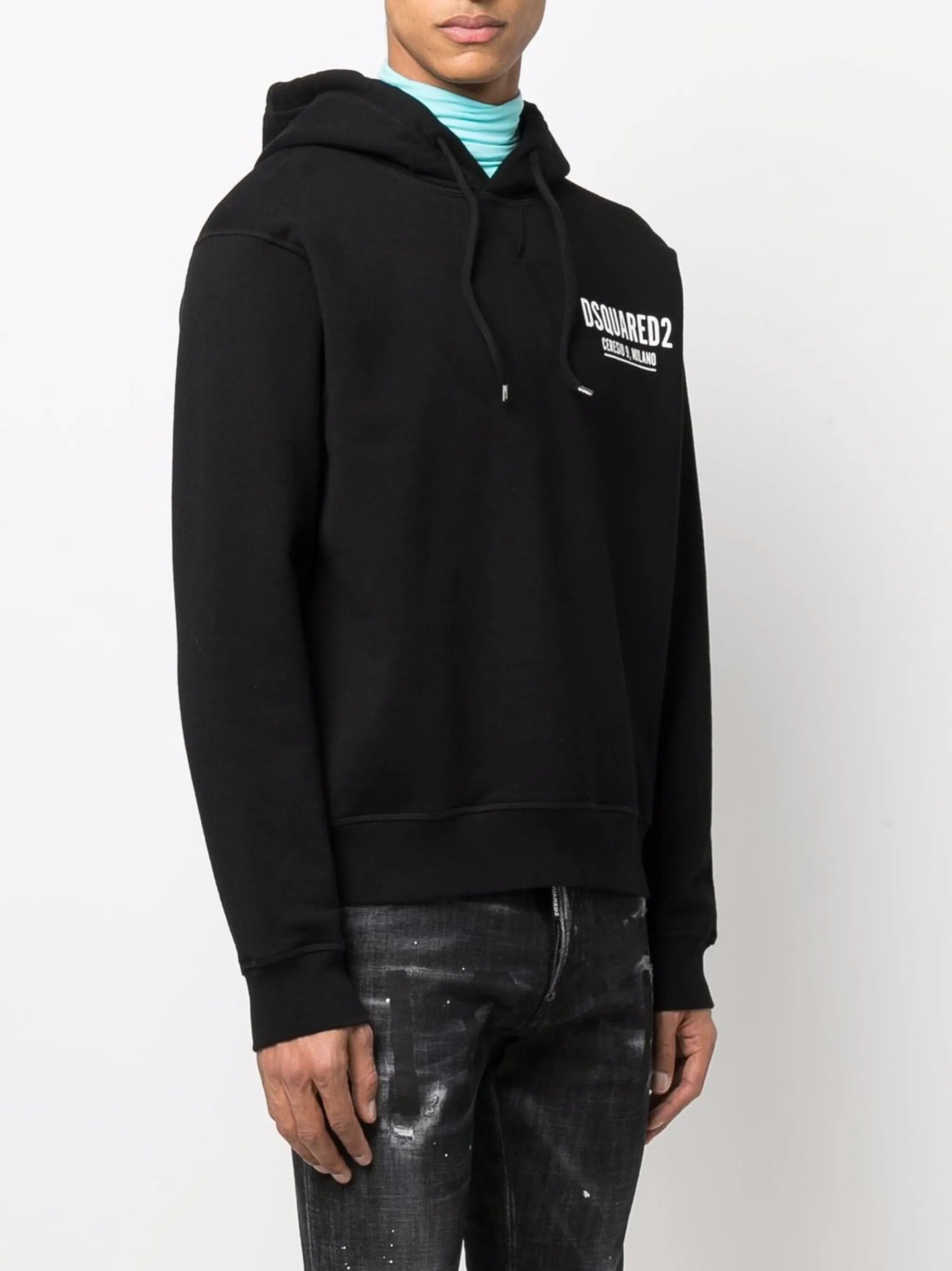 logo-print cotton hoodie