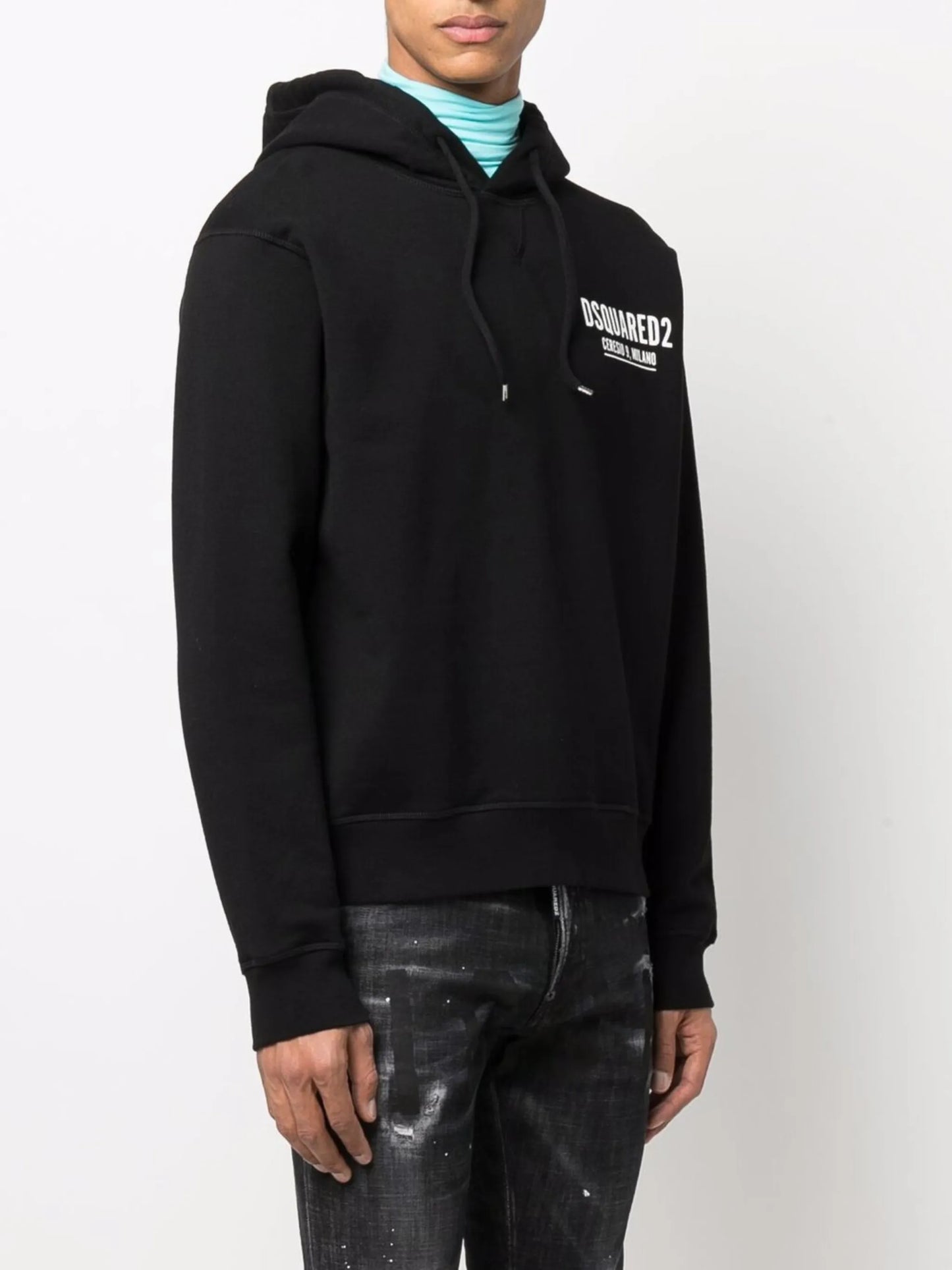 logo-print cotton hoodie