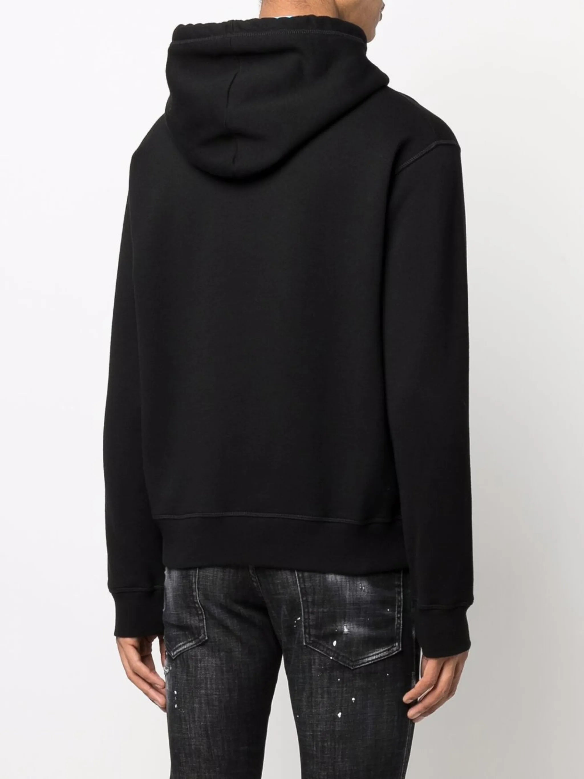 logo-print cotton hoodie