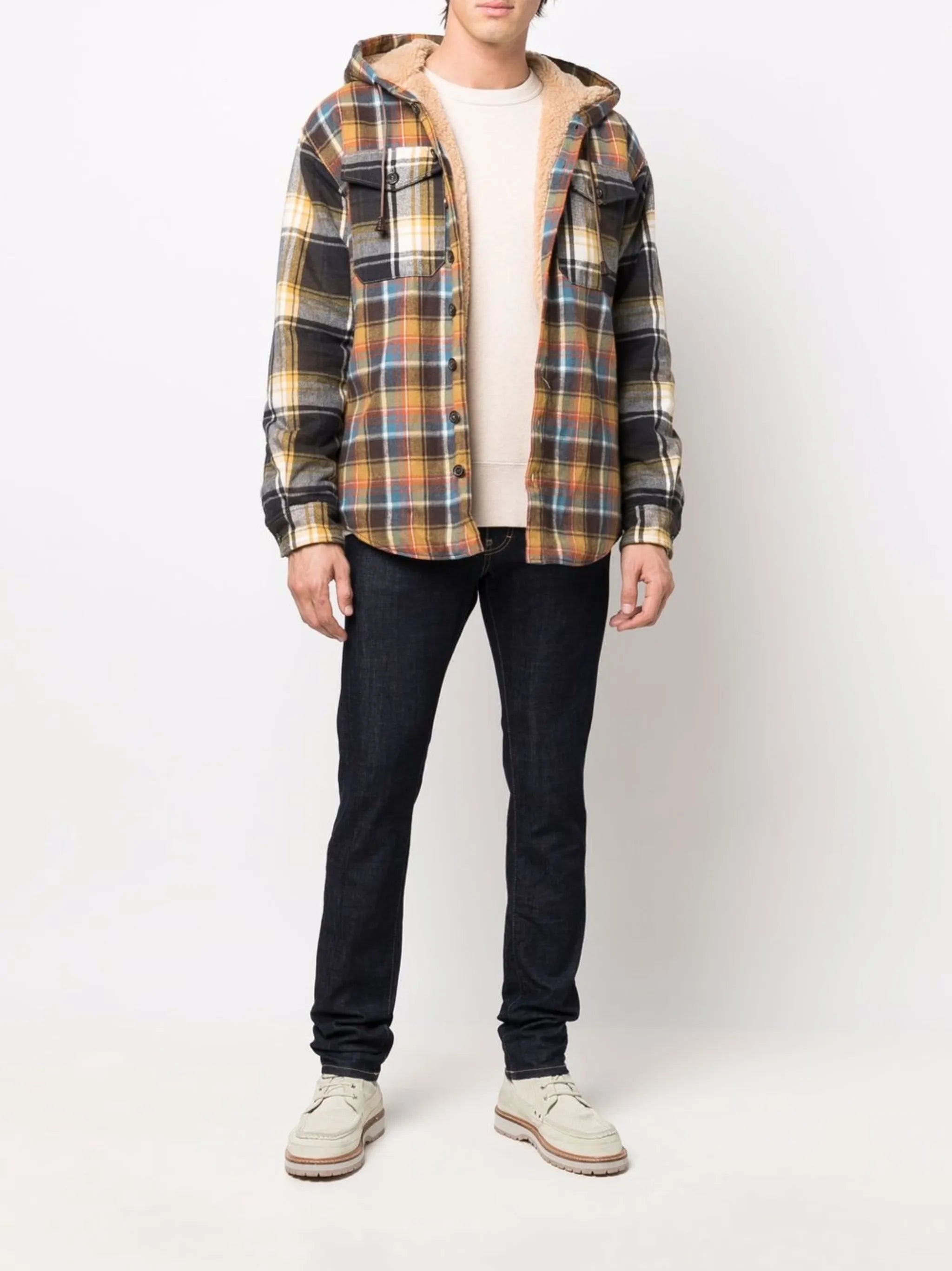 logo print slim-fit jeans