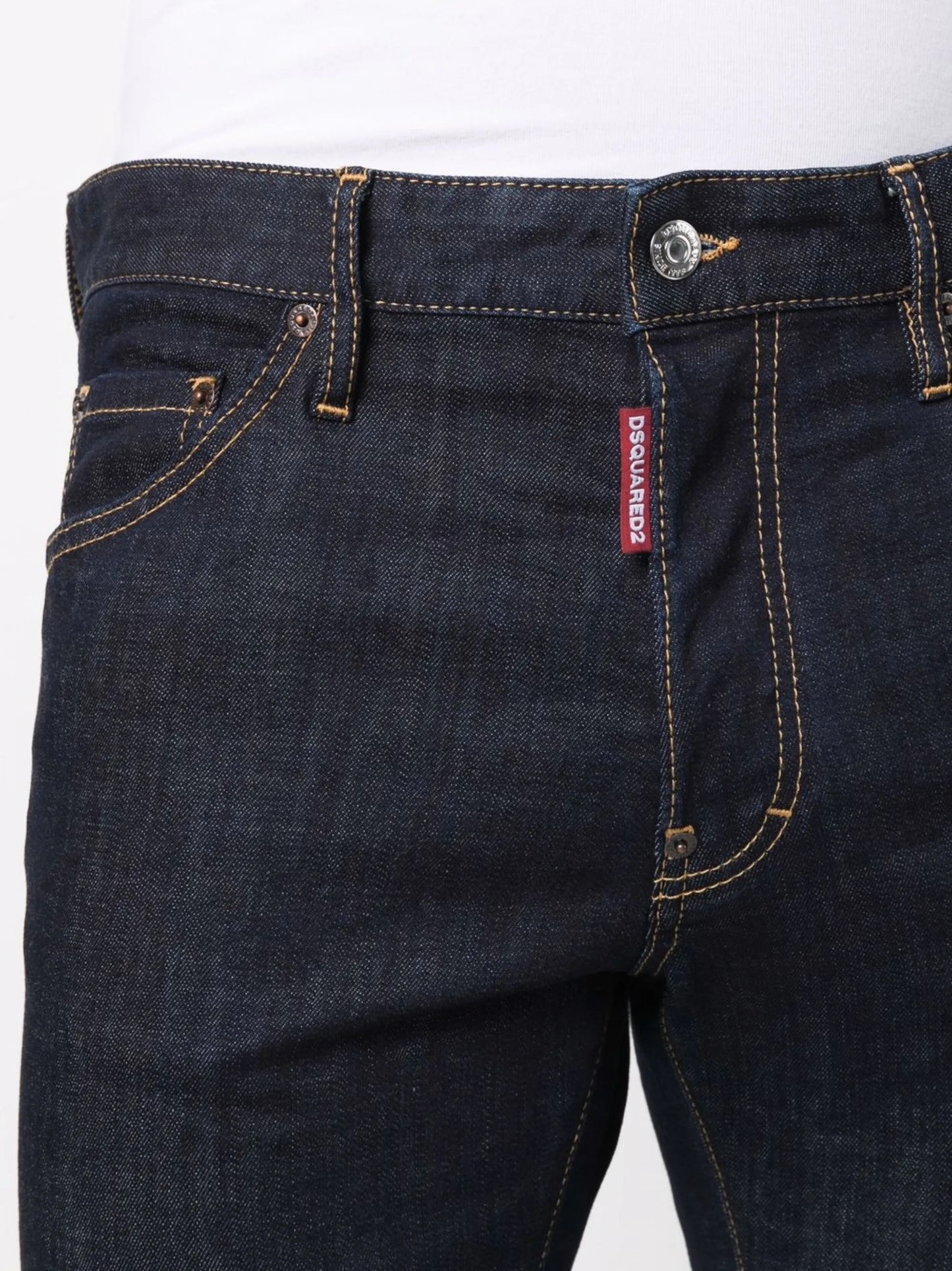 logo print slim-fit jeans