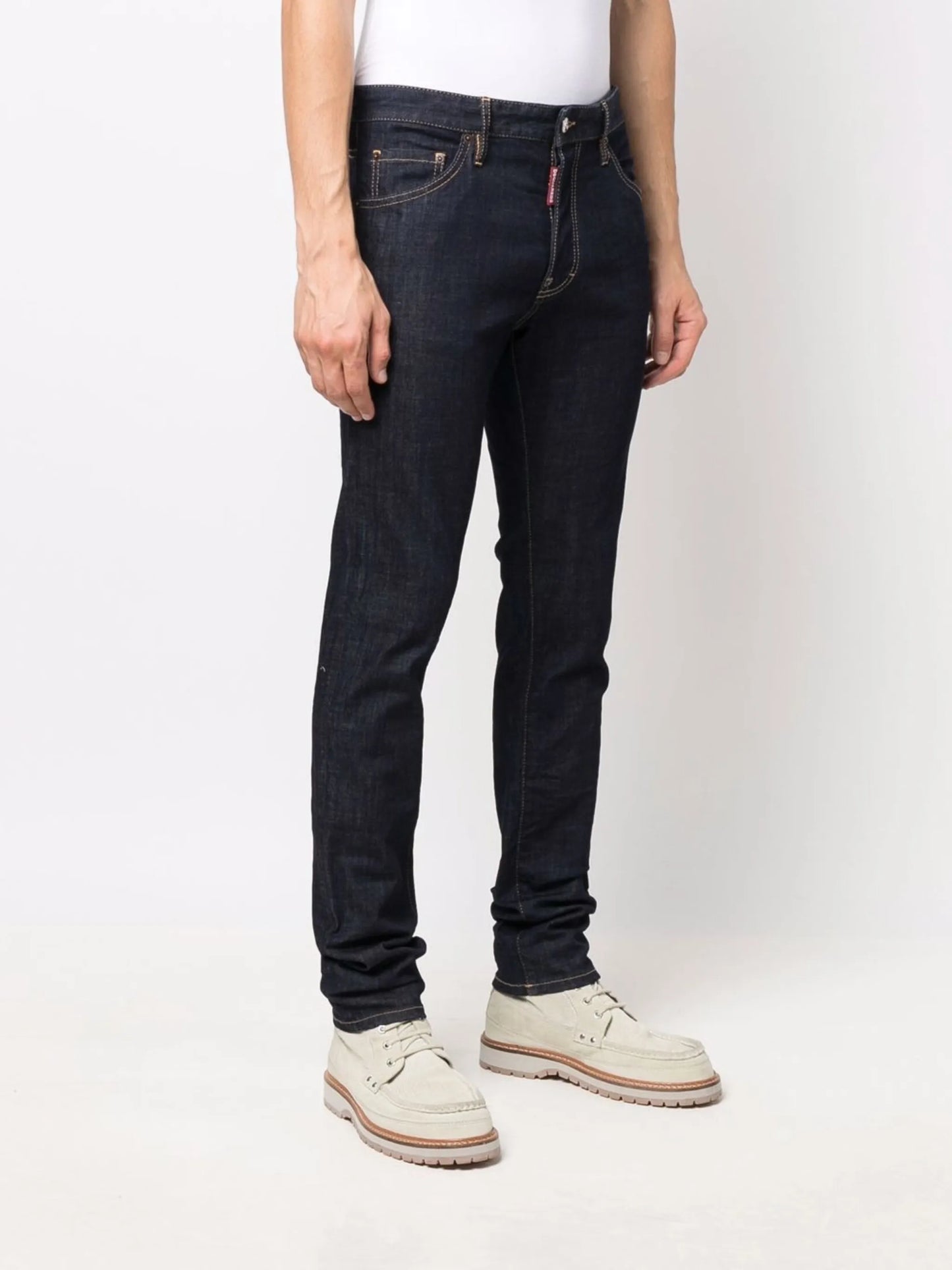 logo print slim-fit jeans