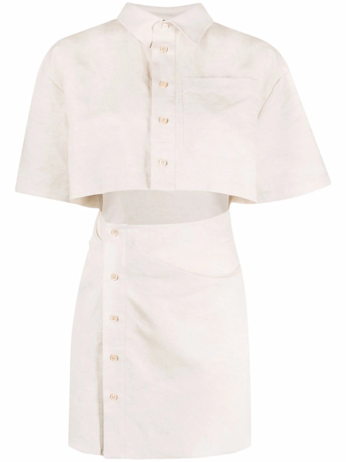cut-out detail short-sleeve dress