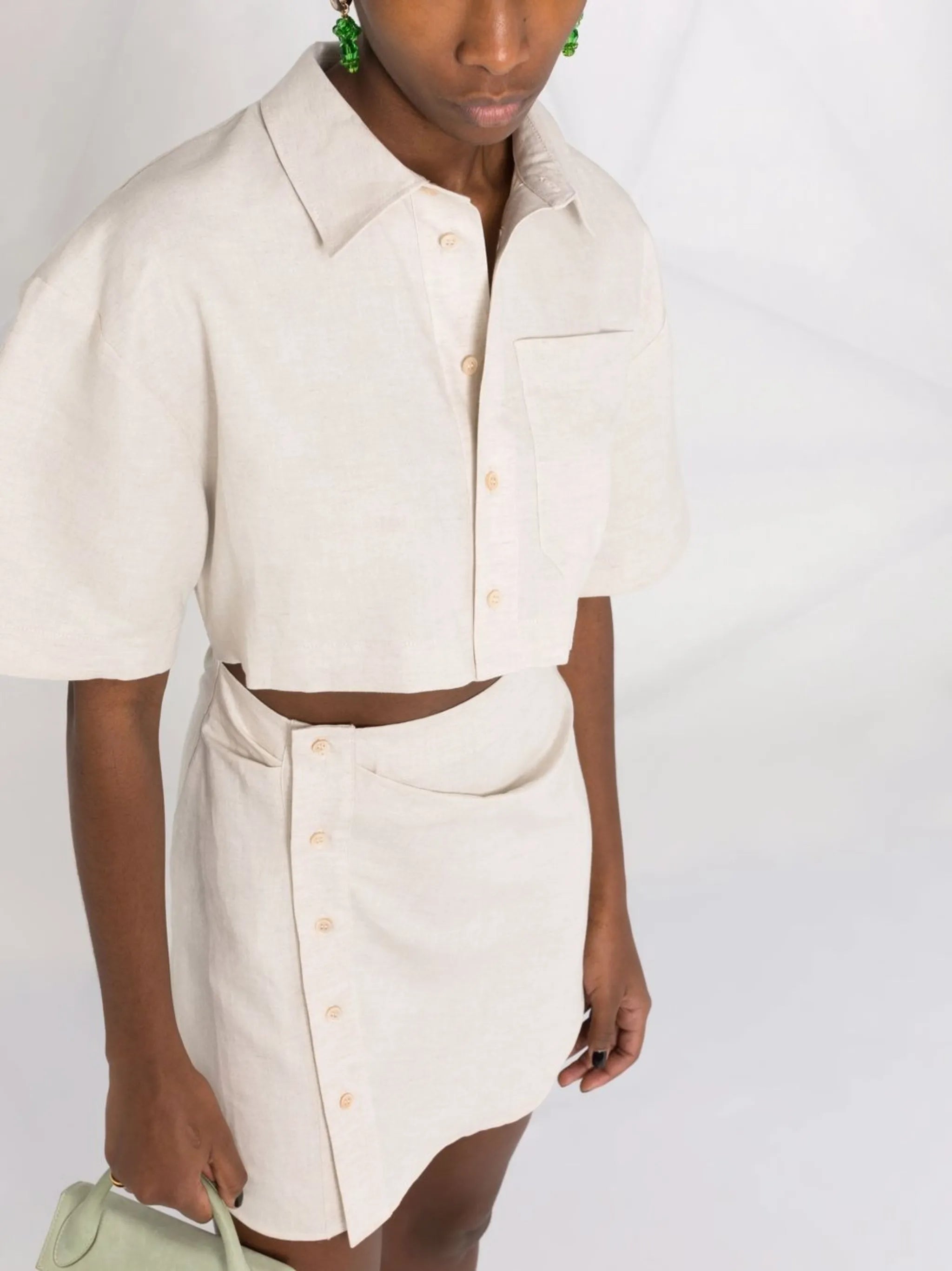 cut-out detail short-sleeve dress