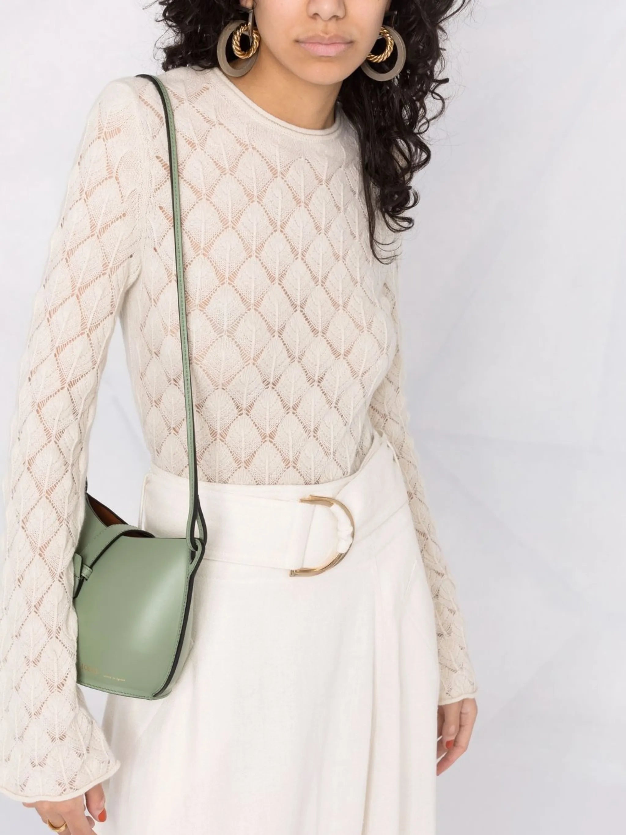 shell-knit cashmere top