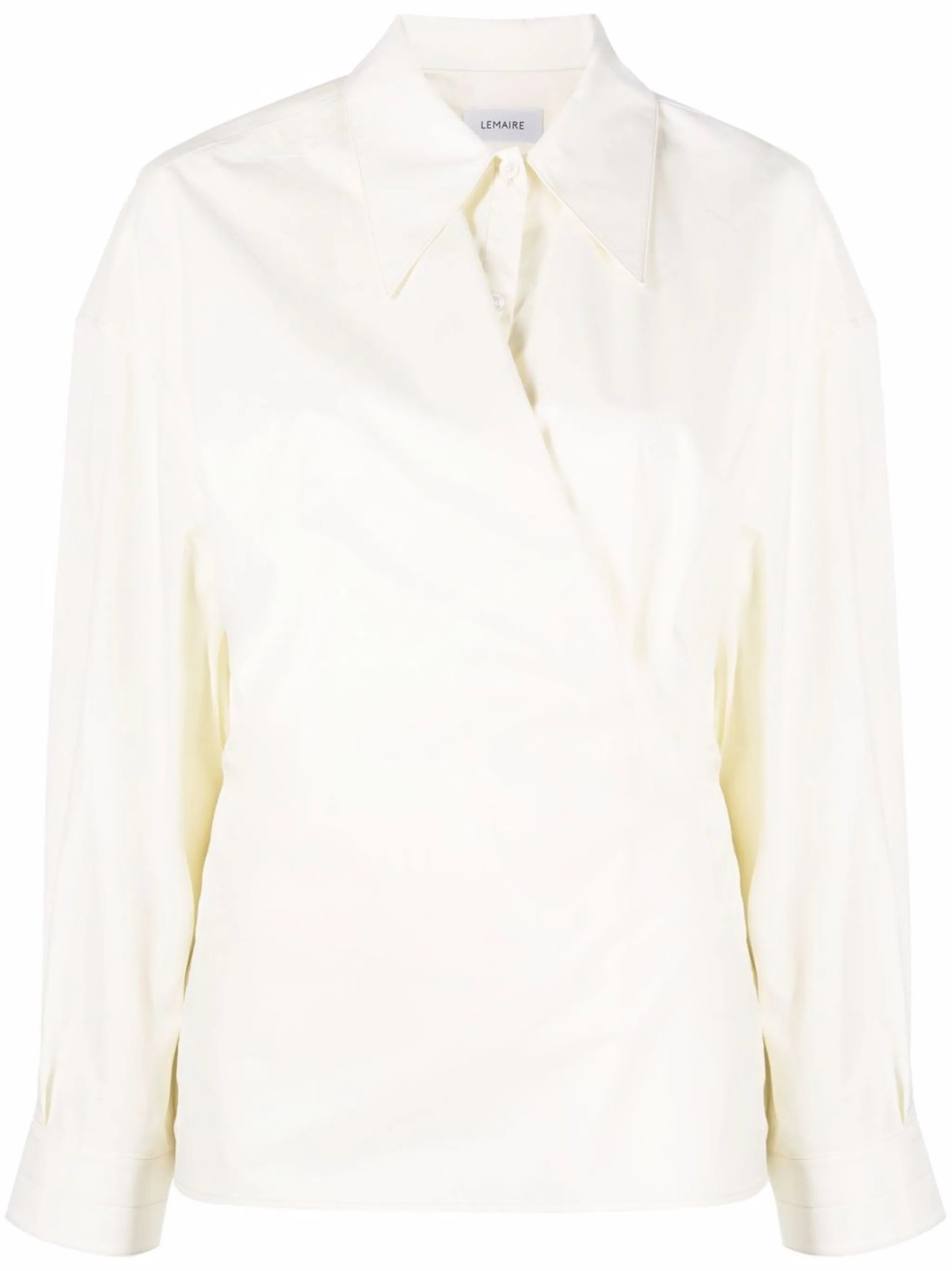 side fastening wrap shirt