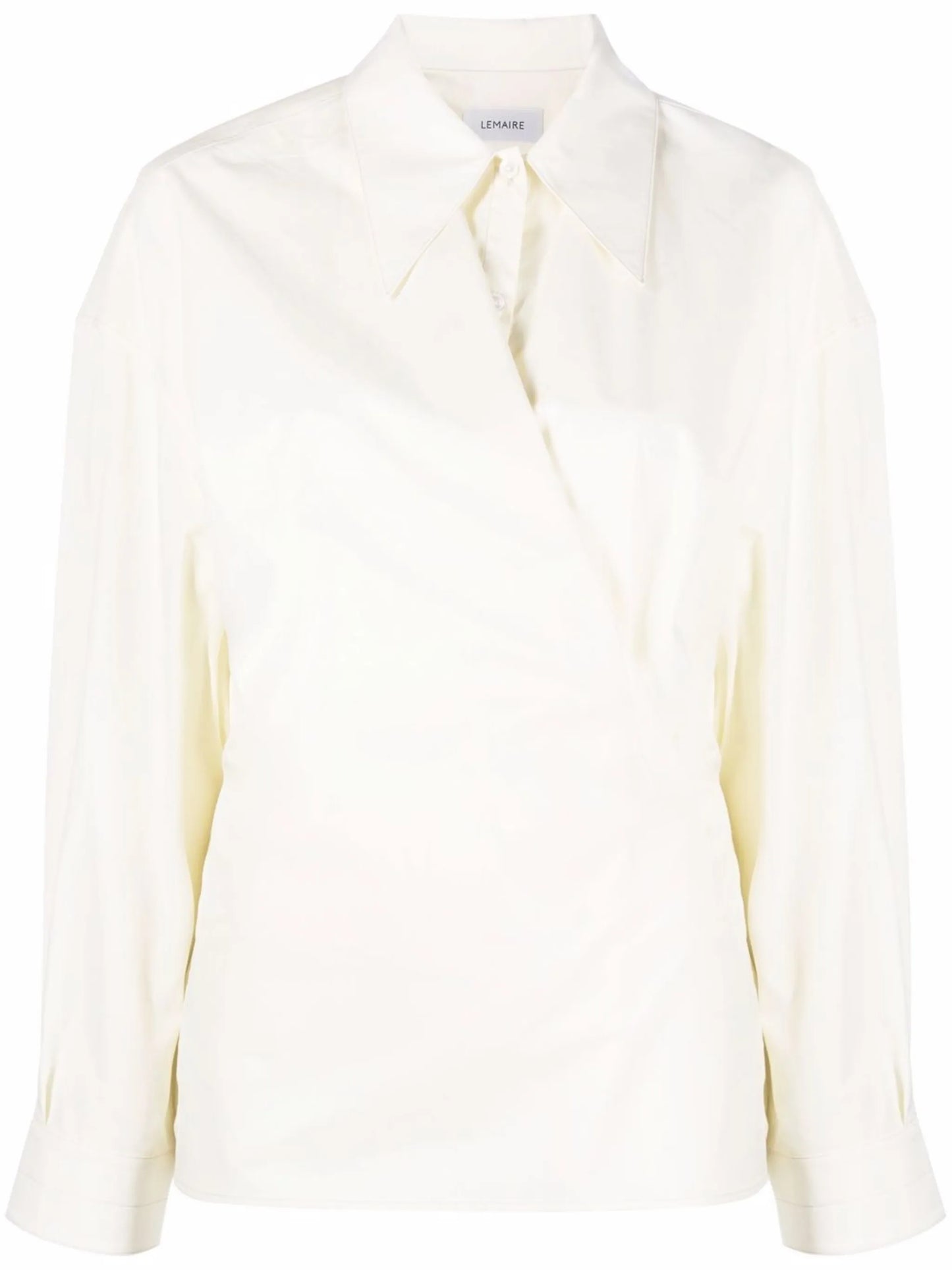 side fastening wrap shirt