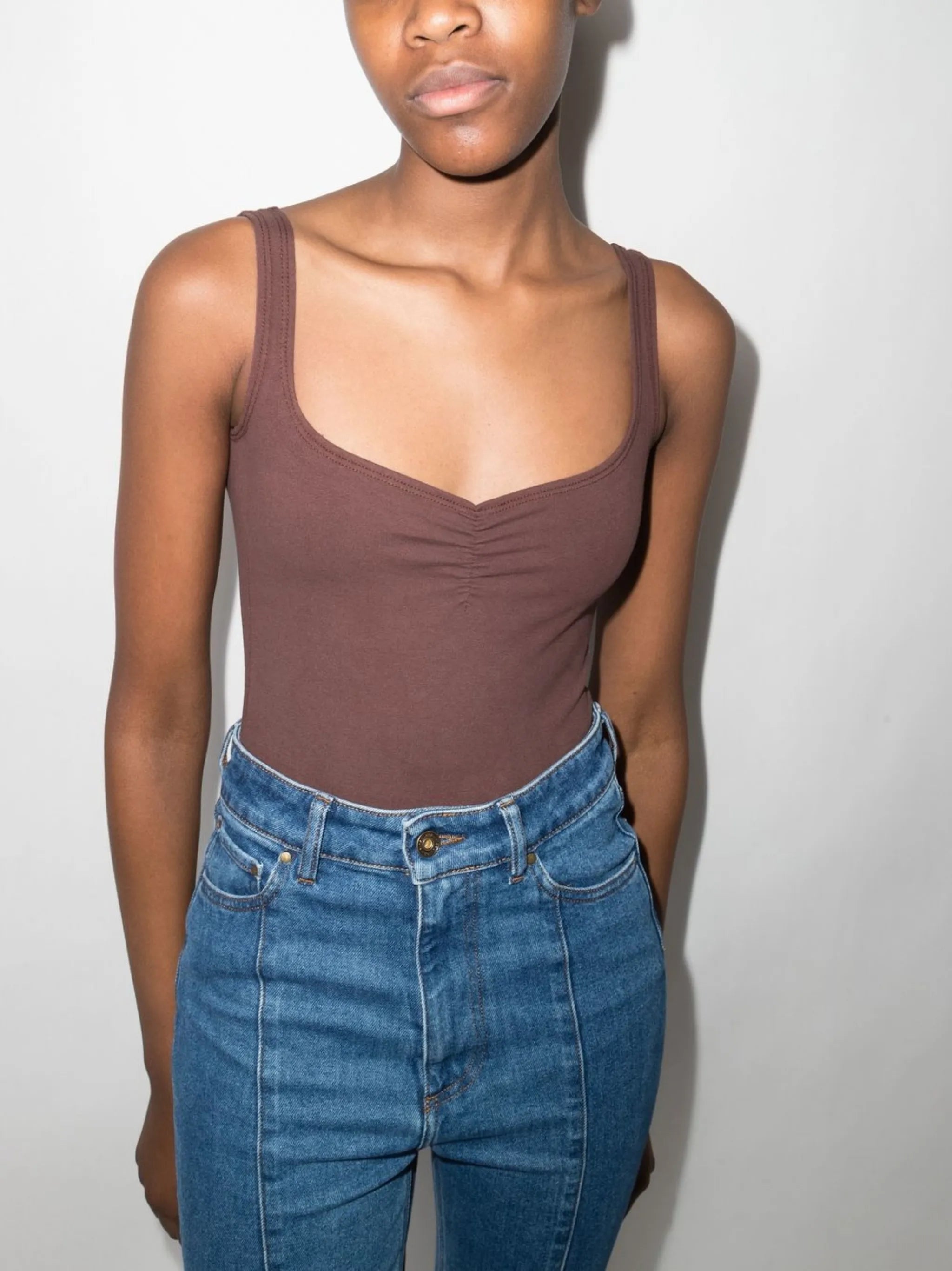 Corazon sweetheart-neck bodysuit