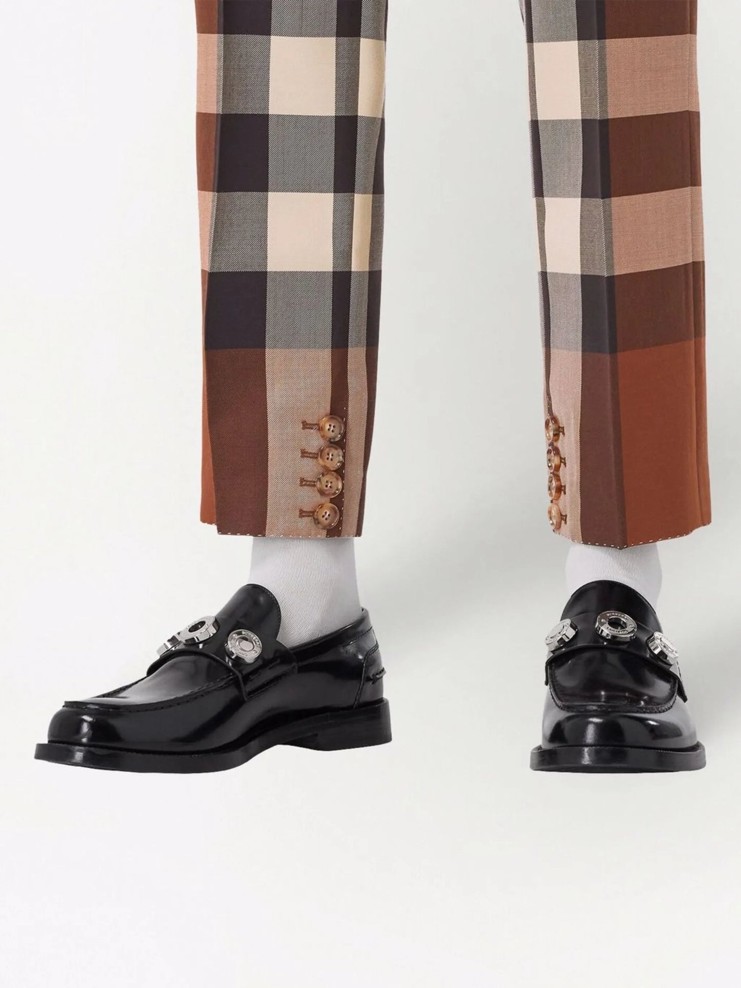 checked tailored trousers