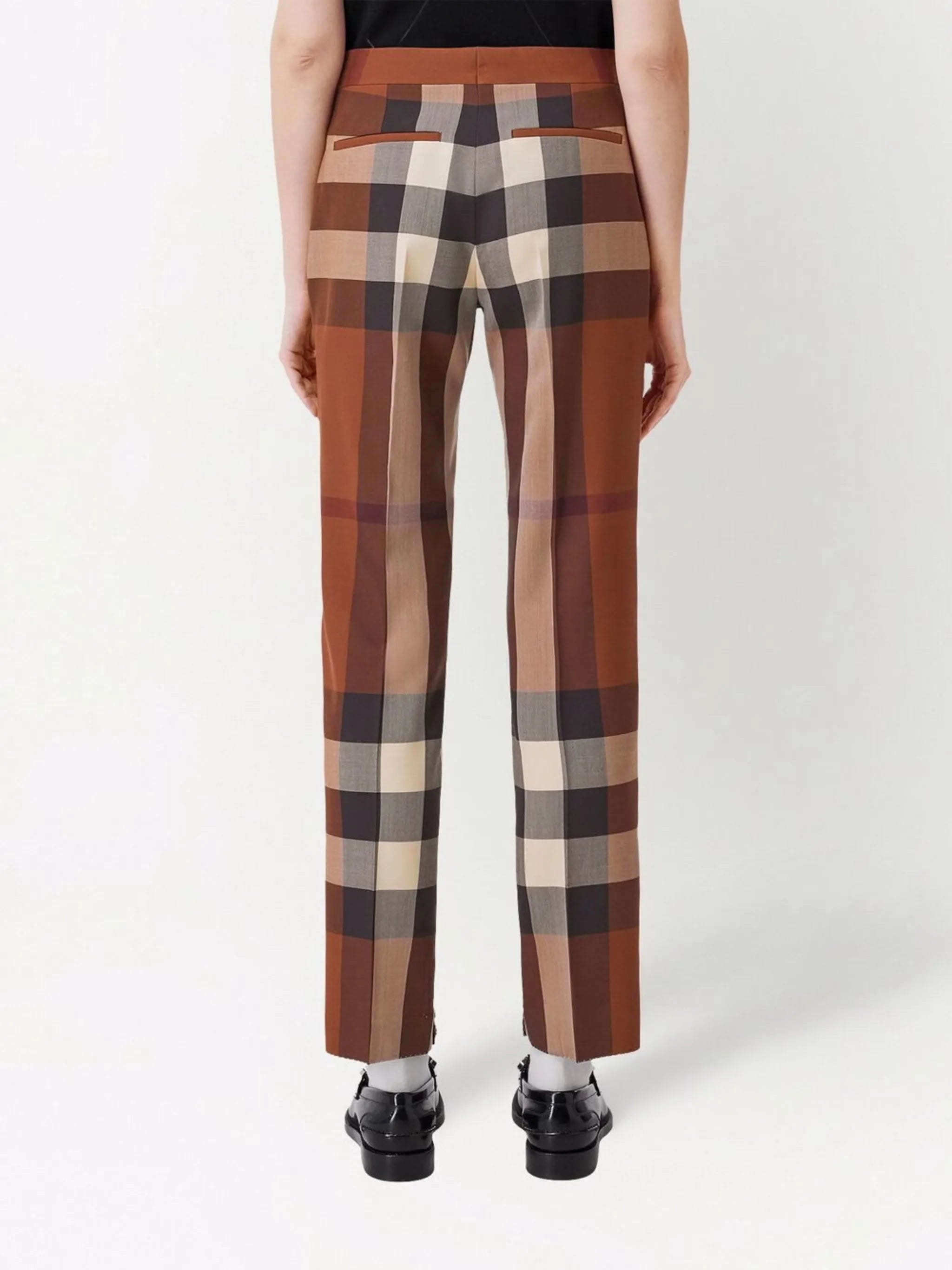 checked tailored trousers
