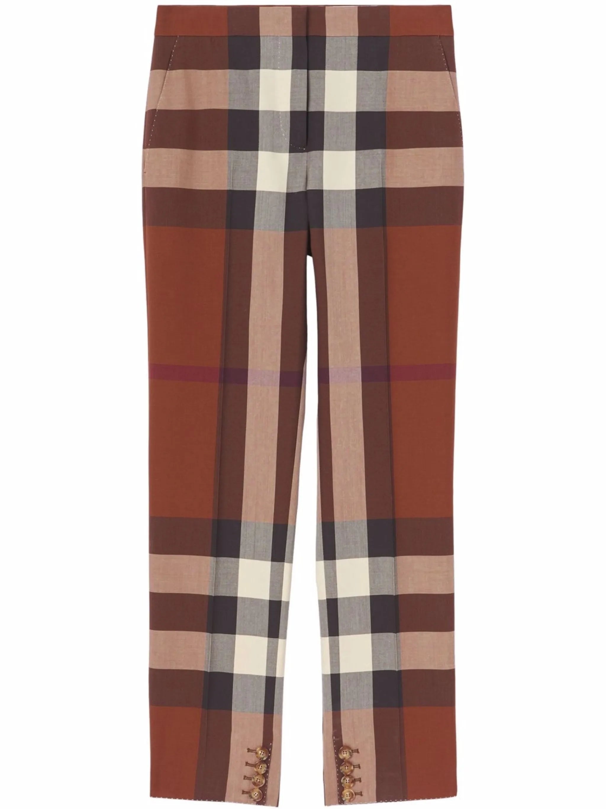 checked tailored trousers