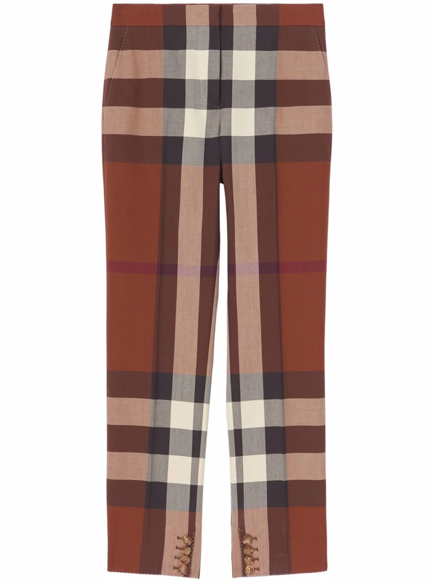 checked tailored trousers