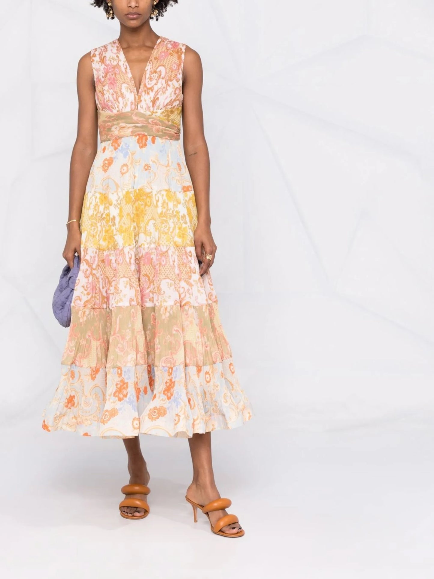 ABITO LUNGO Postcard Pleated