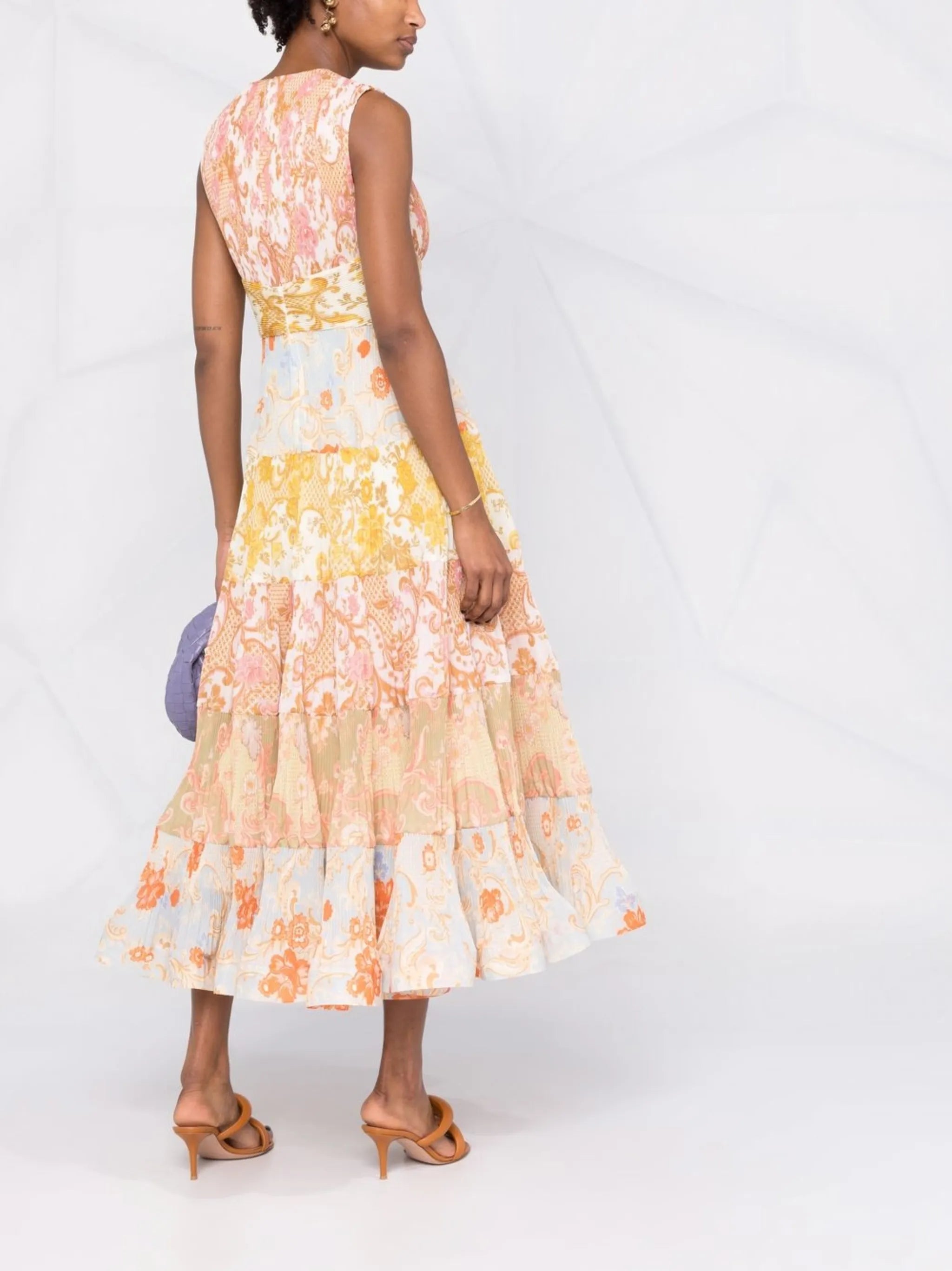 ABITO LUNGO Postcard Pleated