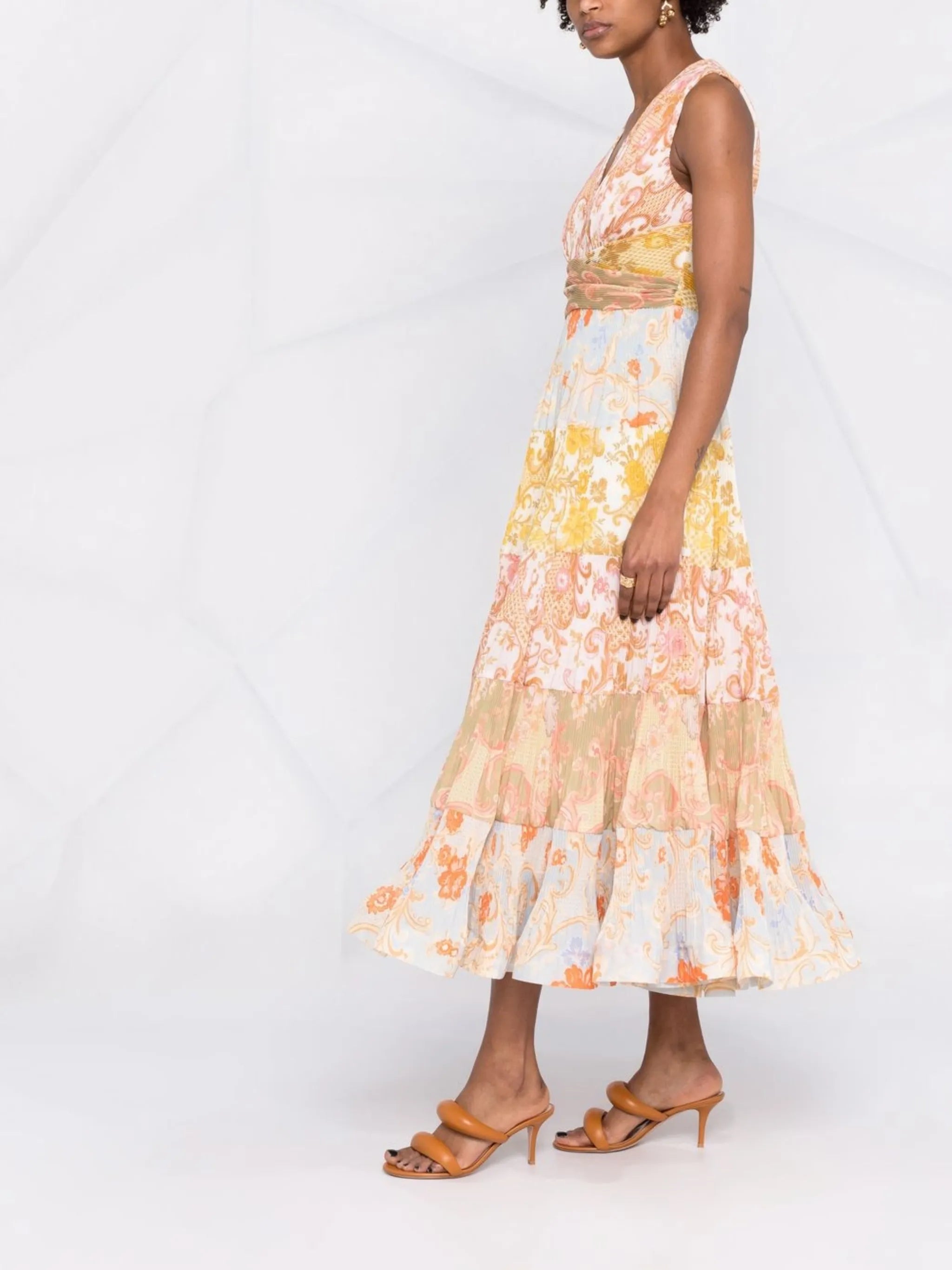 ABITO LUNGO Postcard Pleated