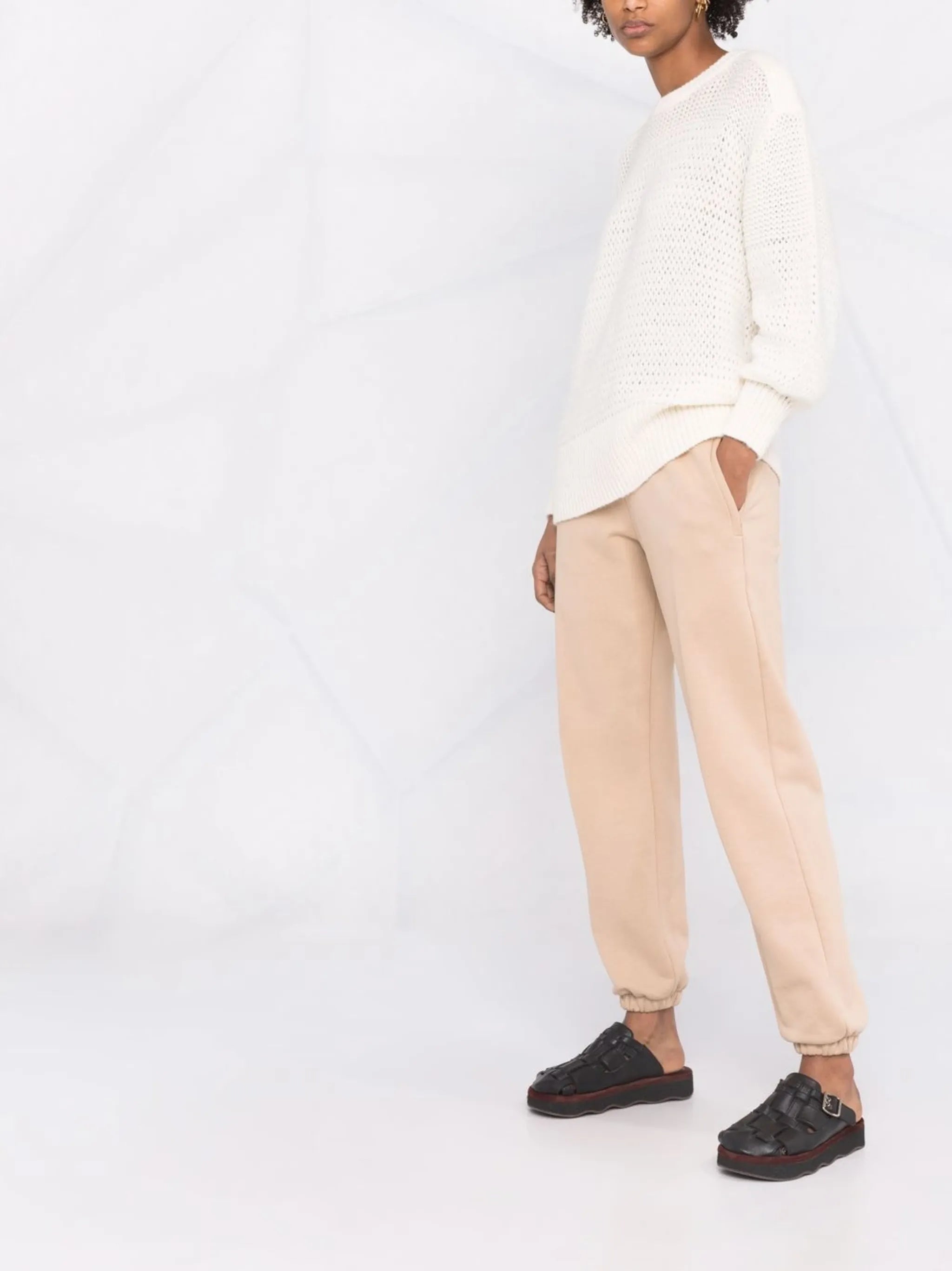 chunky-knit crew-neck jumper