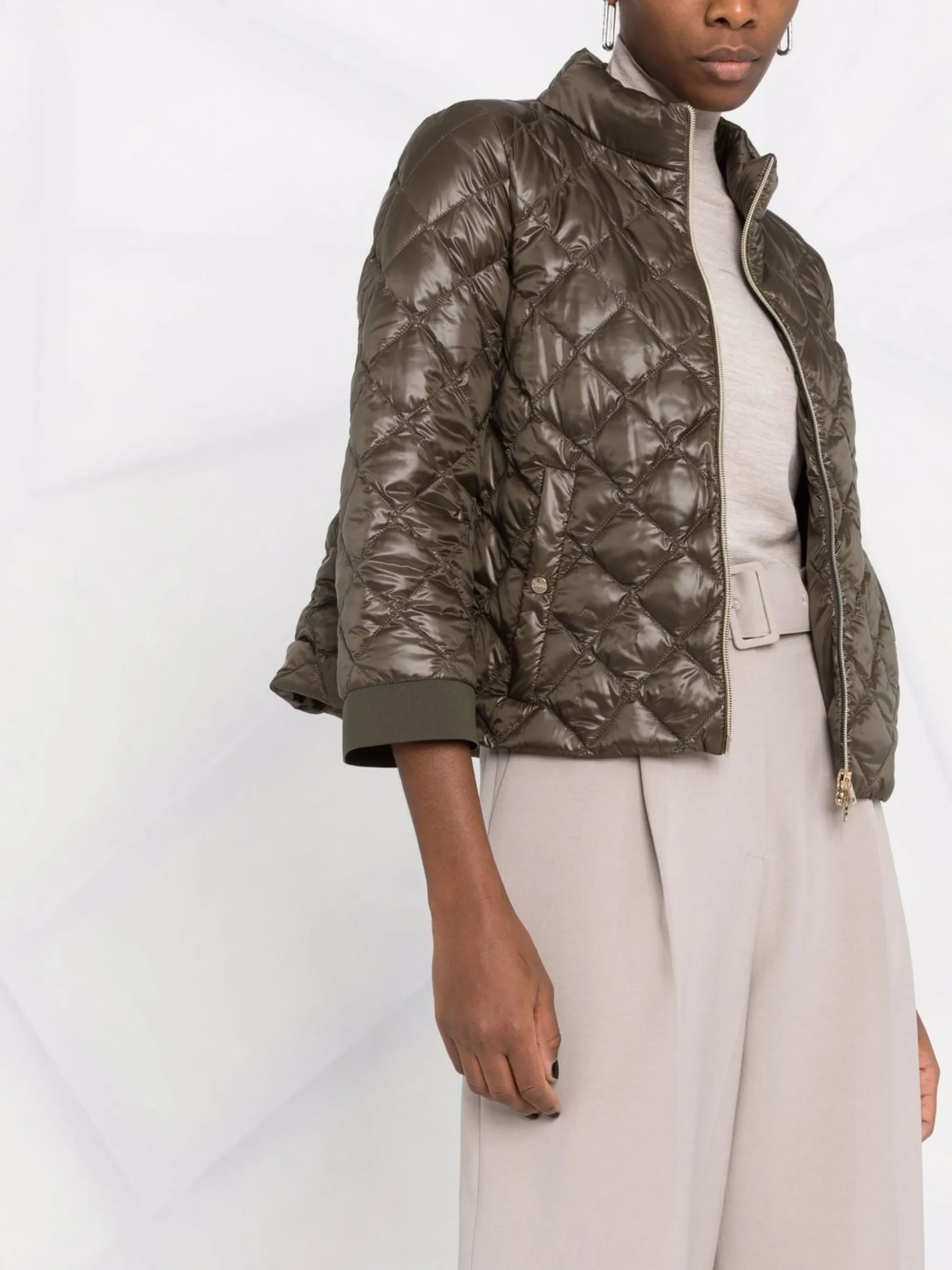 Ultralight diamond-quilted jacket