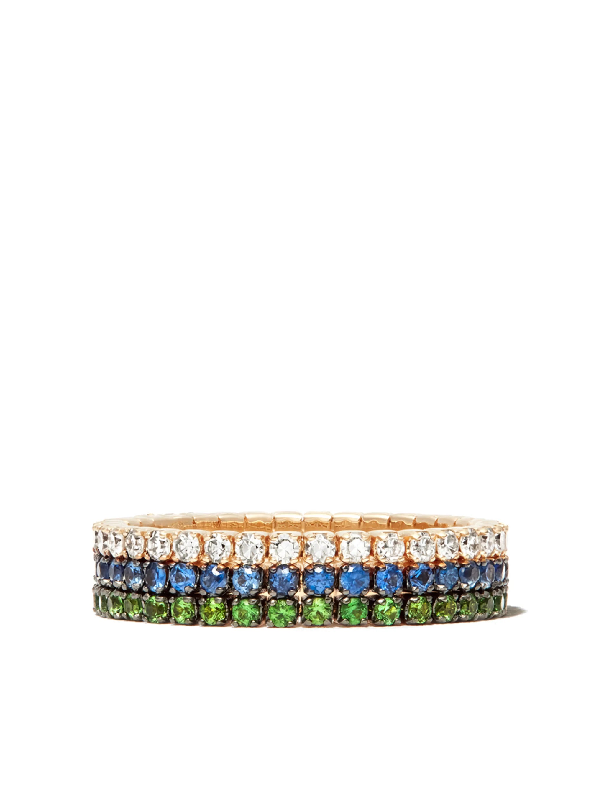 18K yellow gold multi-stone ring