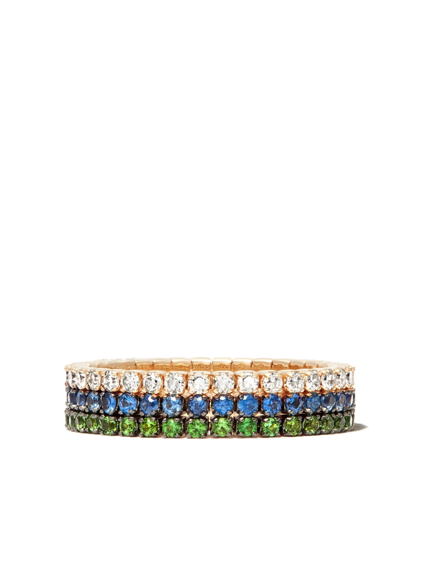 18K yellow gold multi-stone ring