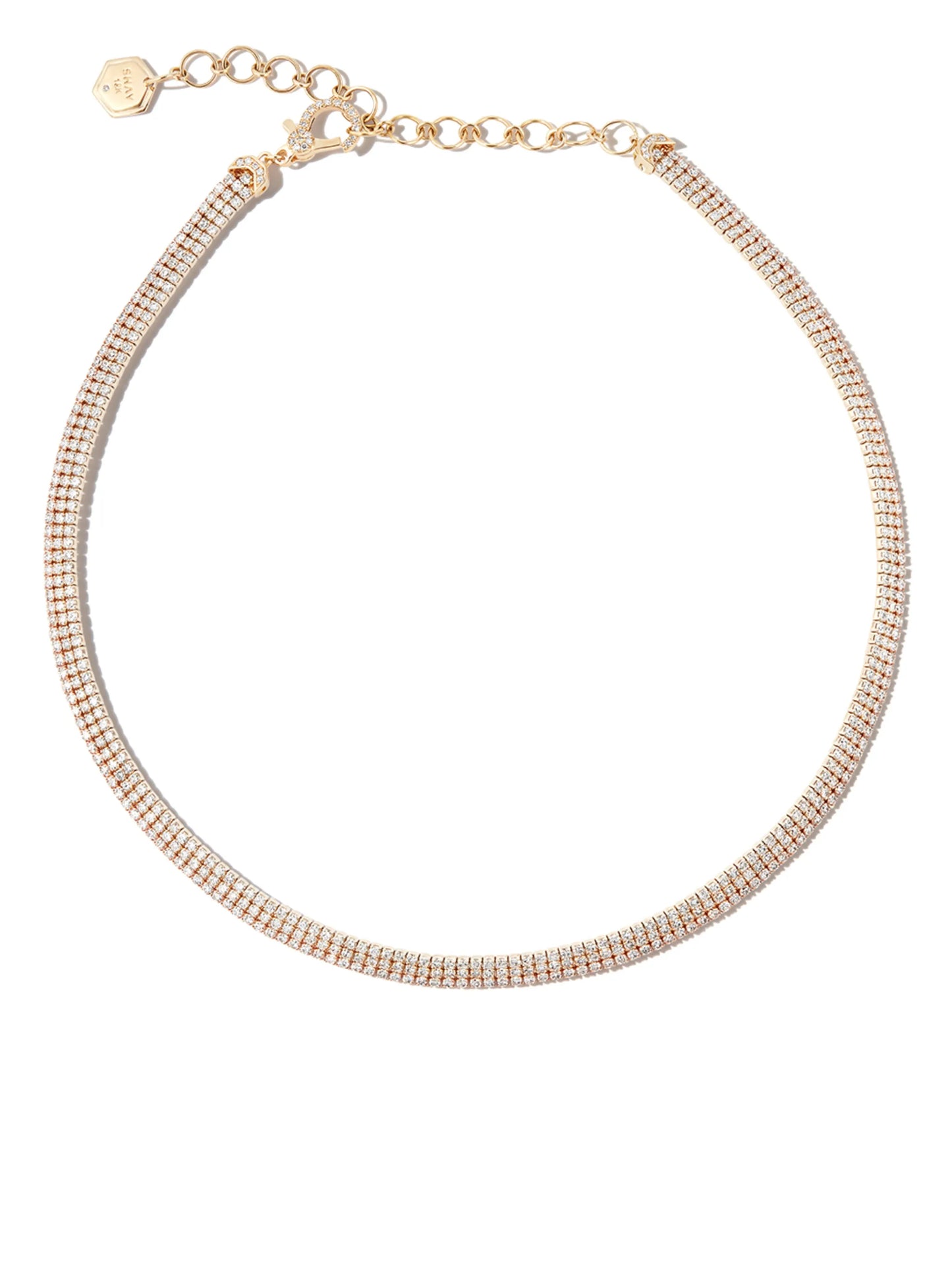 18kt yellow gold diamond choker