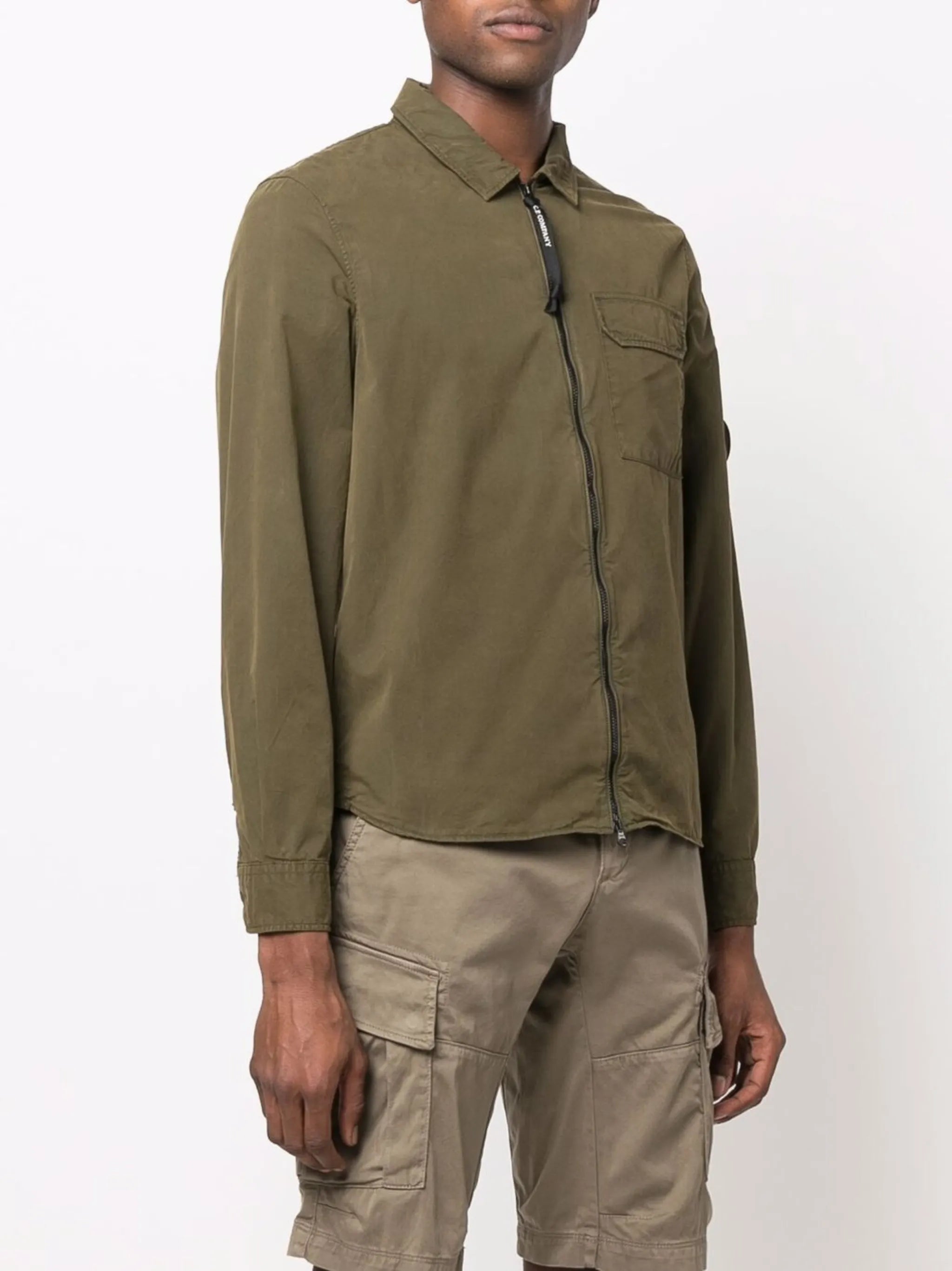 zip-up shirt jacket