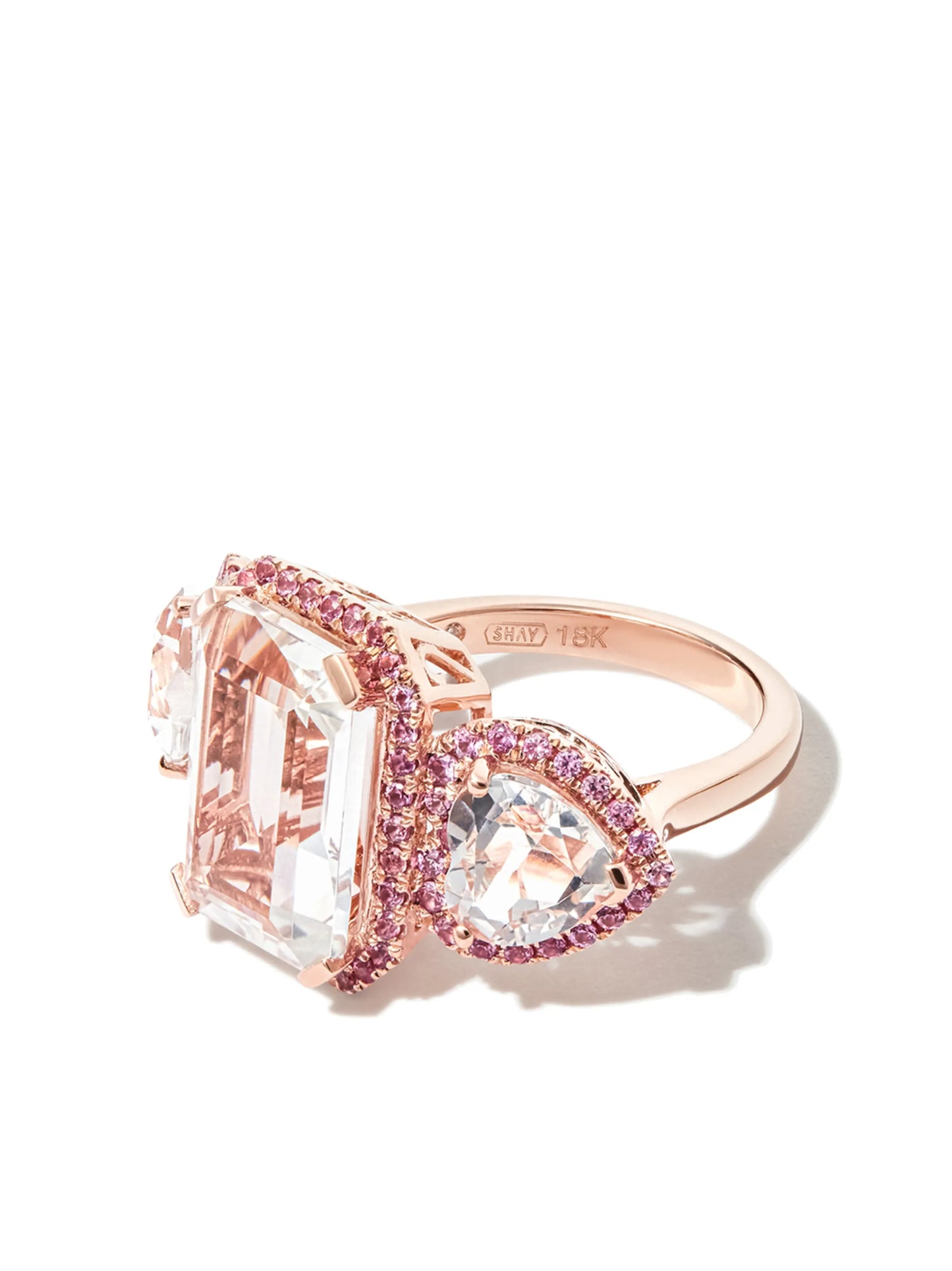18kt rose gold sapphire and topaz ring