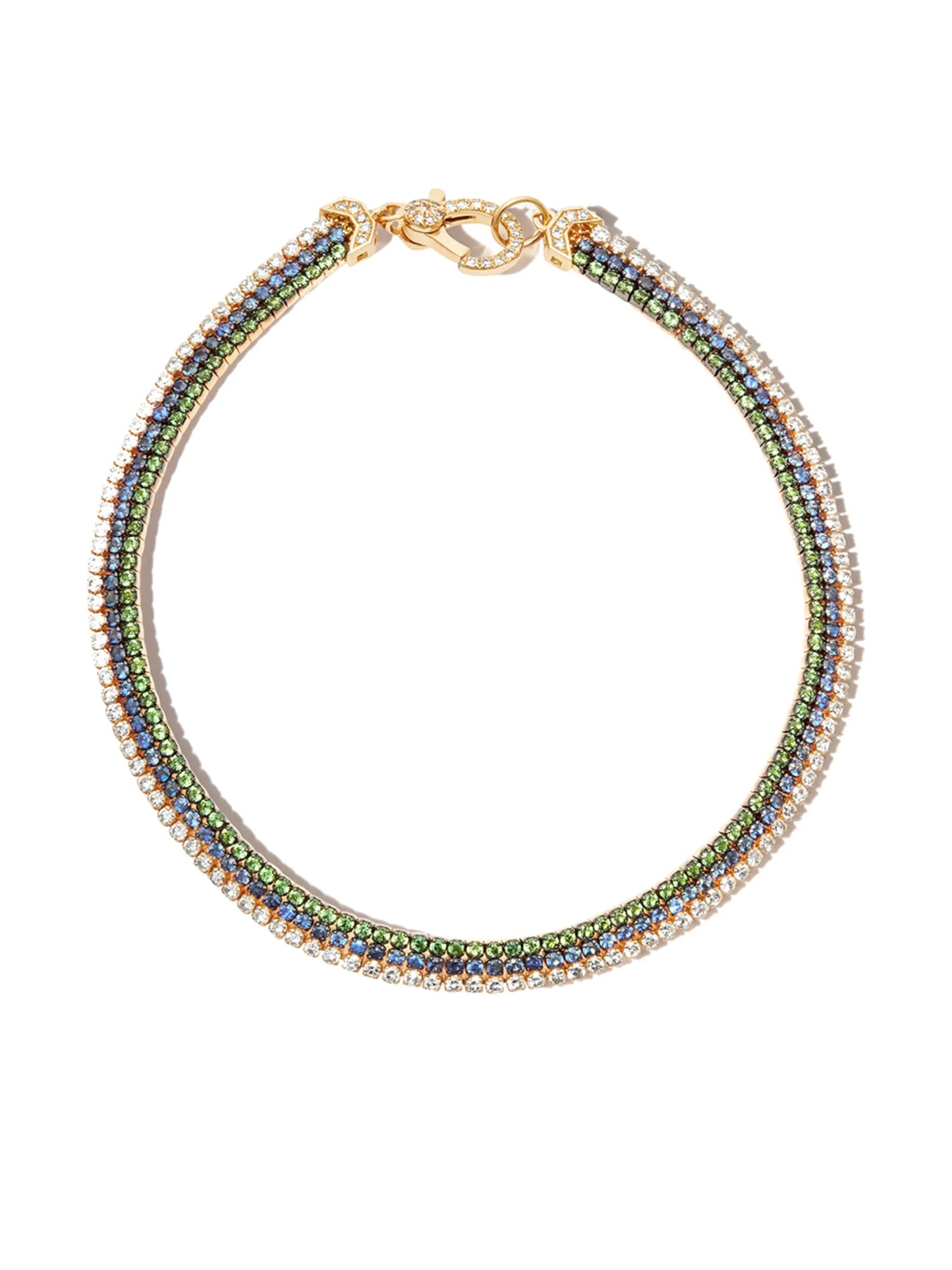 18kt yellow diamond and sapphire bracelet