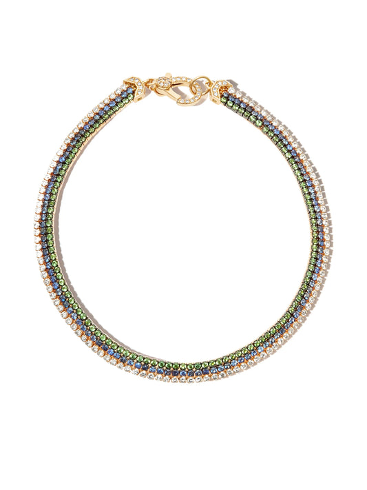 18kt yellow diamond and sapphire bracelet