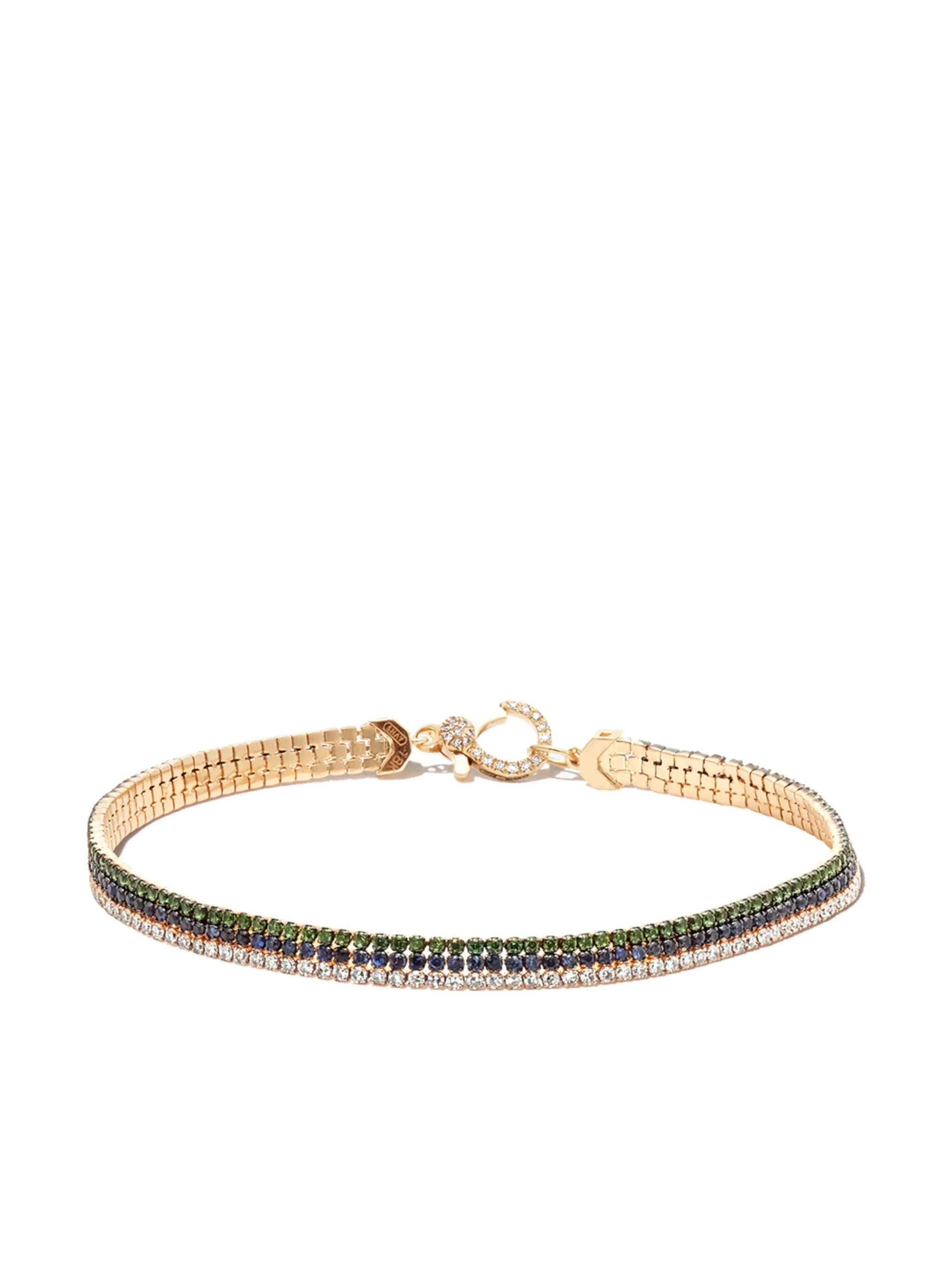 18kt yellow diamond and sapphire bracelet