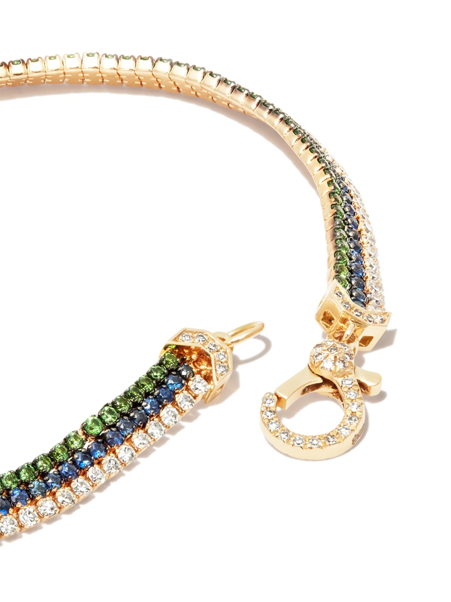 18kt yellow diamond and sapphire bracelet