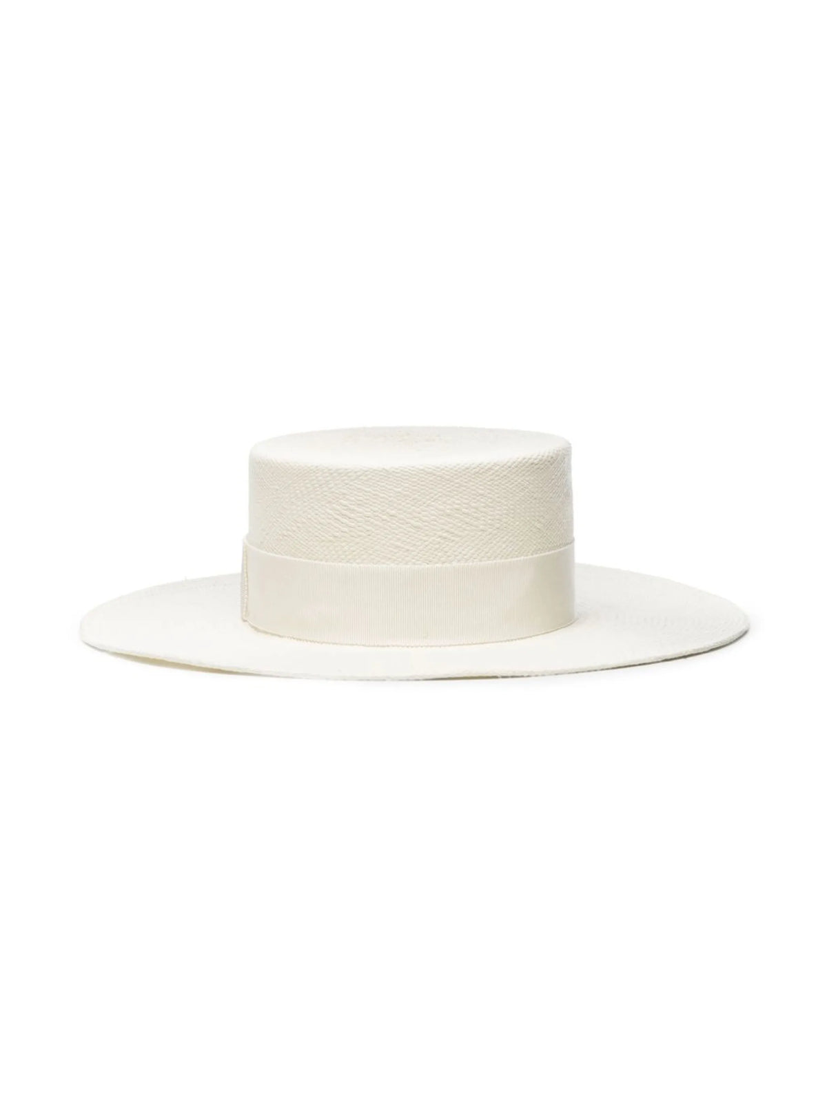 Double-chain strap boater hat