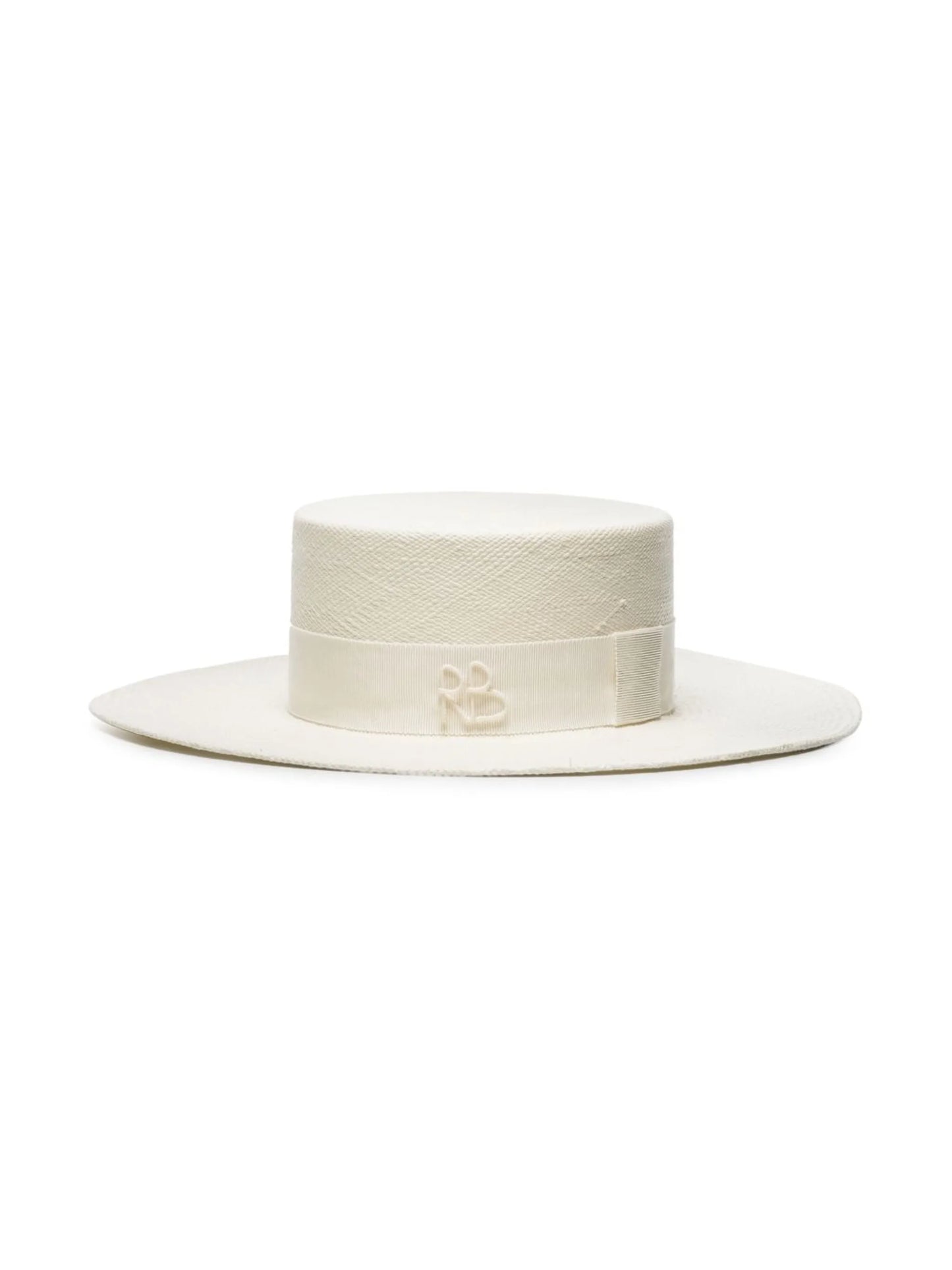 Double-chain strap boater hat