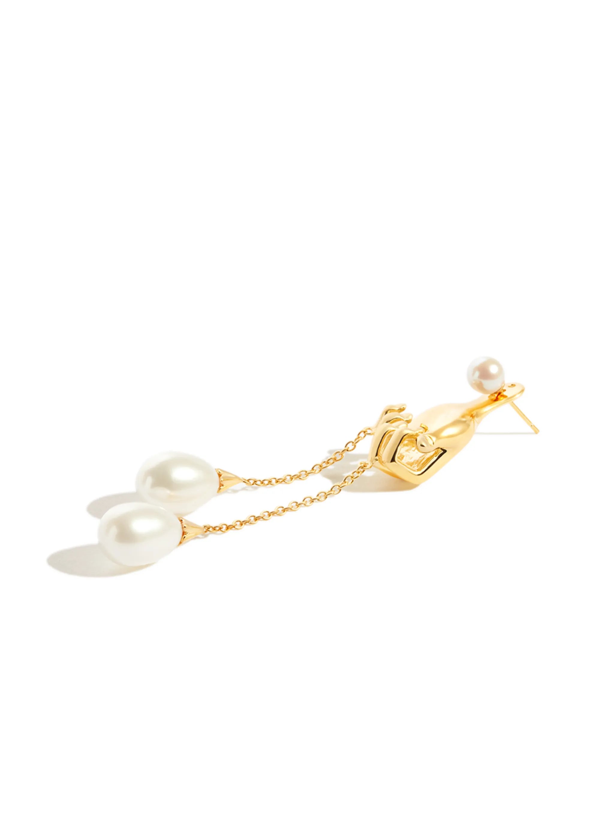 Grab Them By The Balls pearl earring