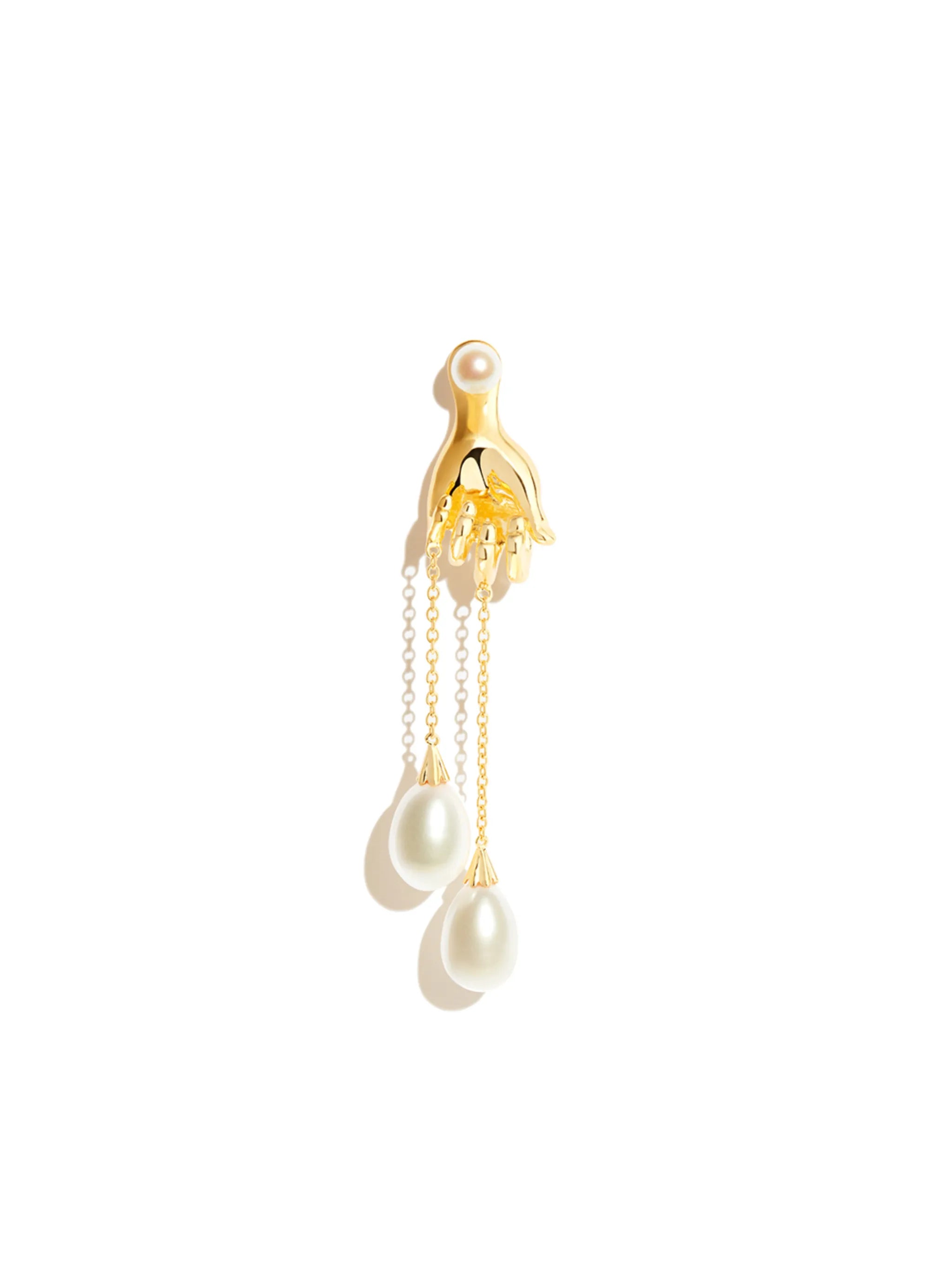 Grab Them By The Balls pearl earring