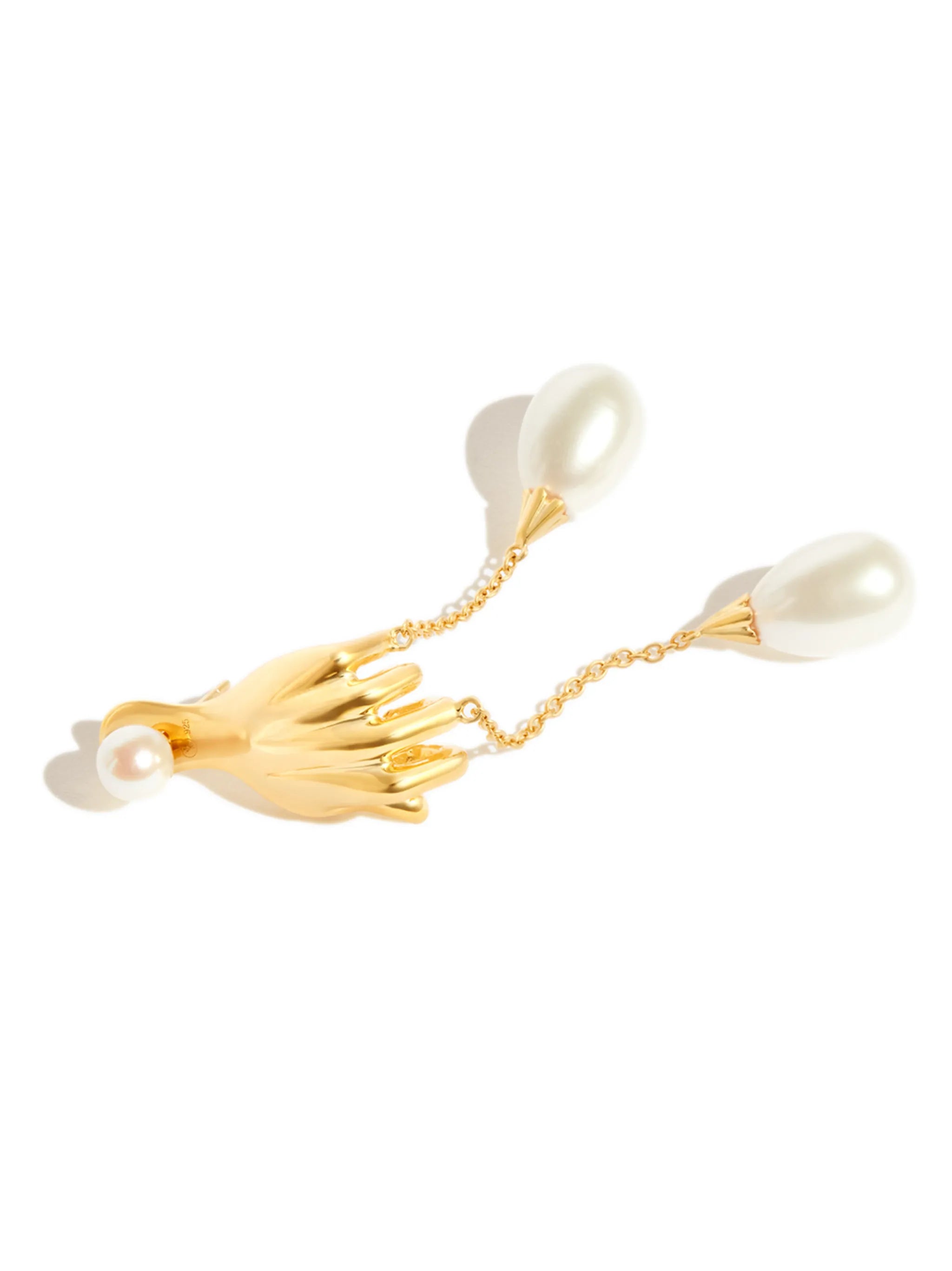 Grab Them By The Balls pearl earring