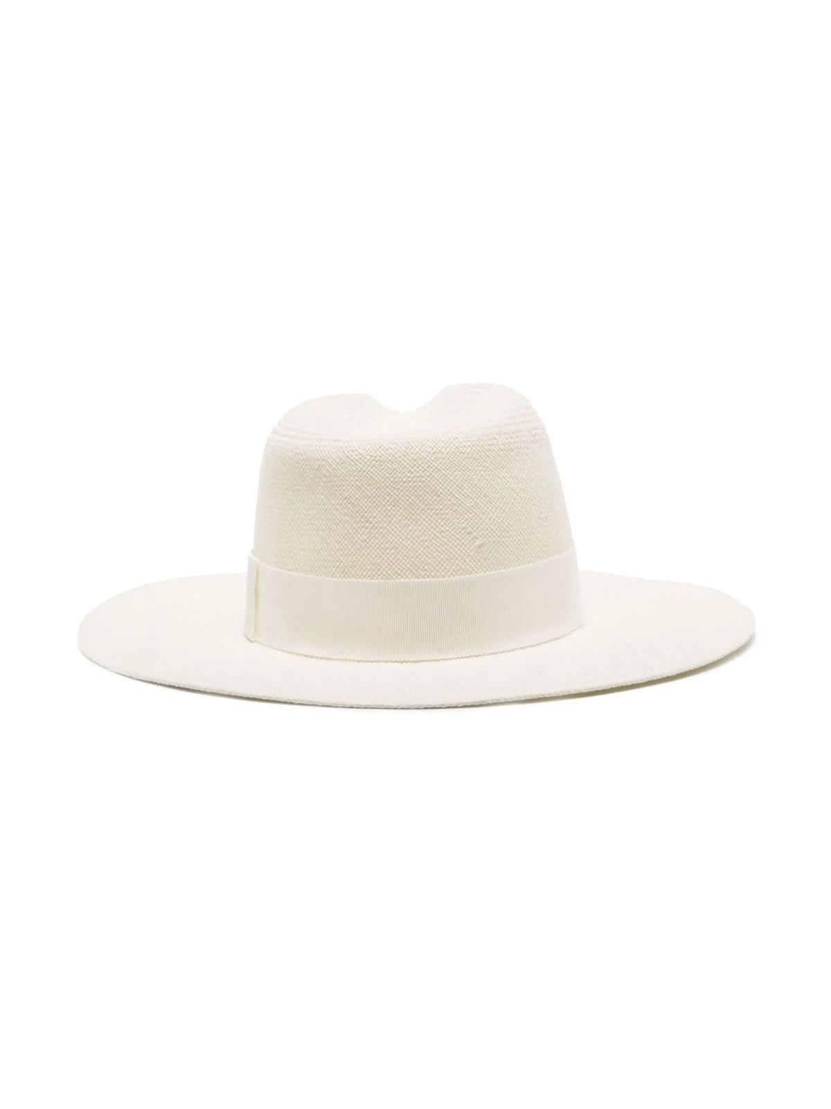 chain-strap wide-brim hat