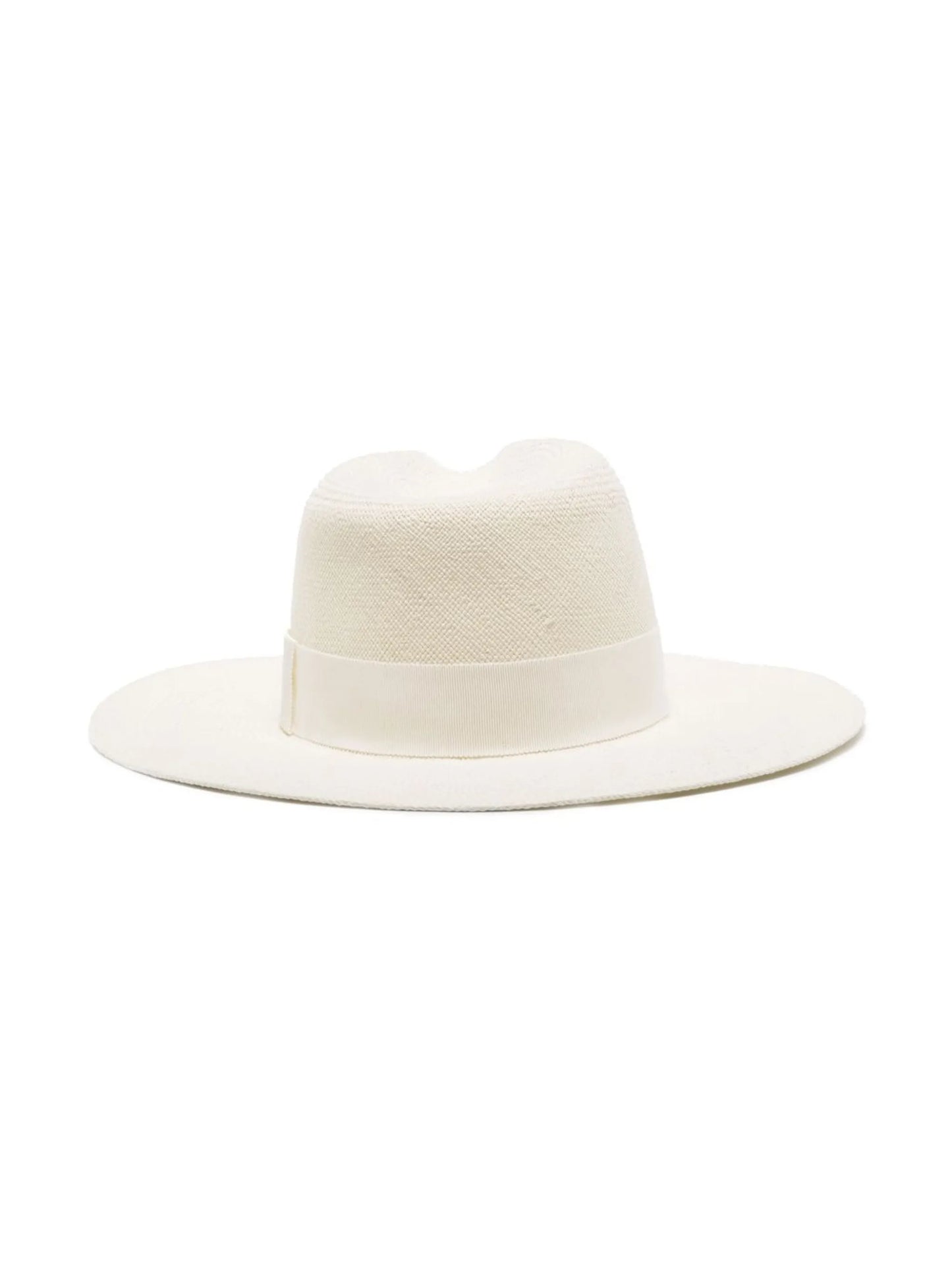 chain-strap wide-brim hat