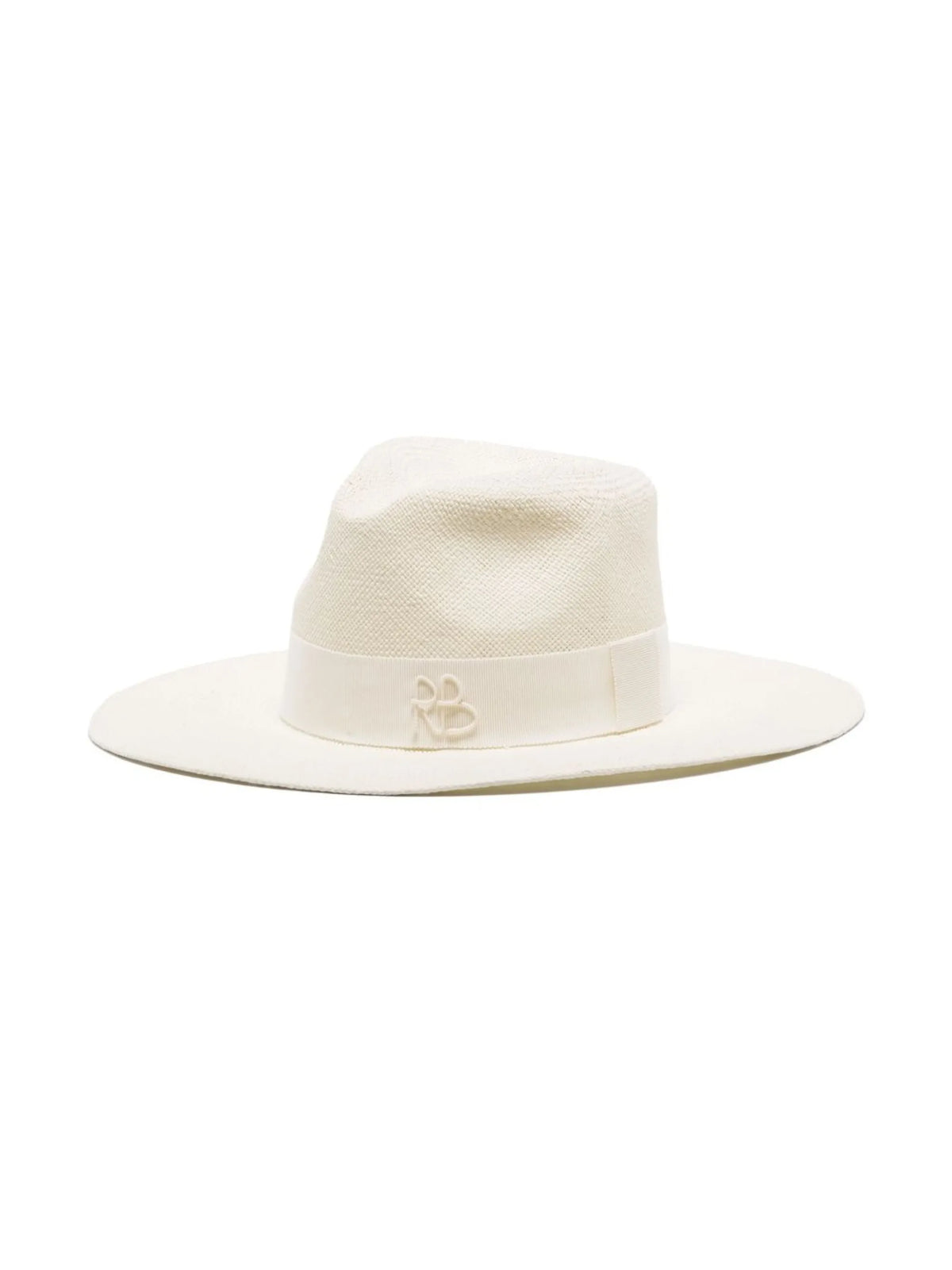chain-strap wide-brim hat