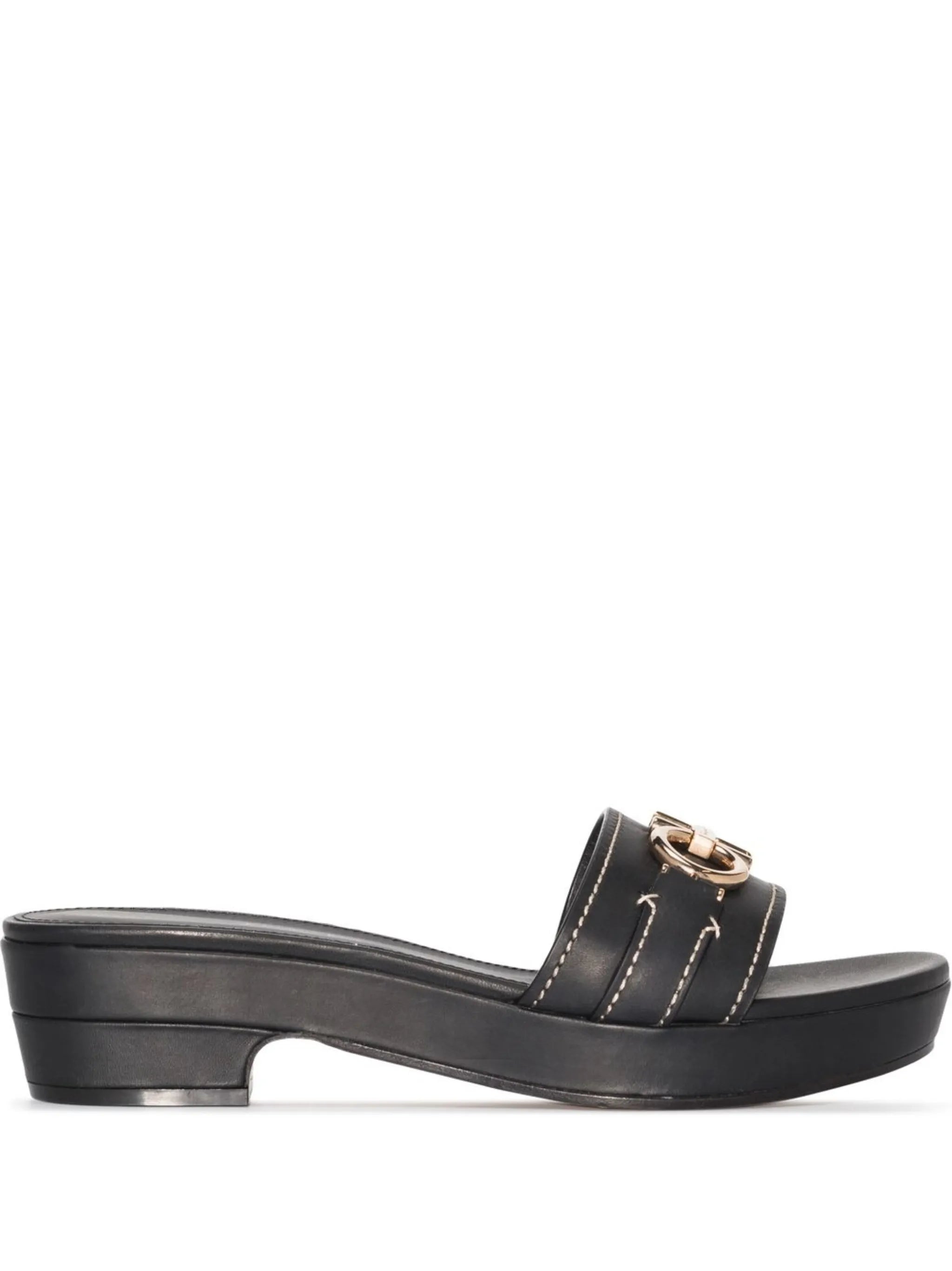 45mm Gancini leather sandals