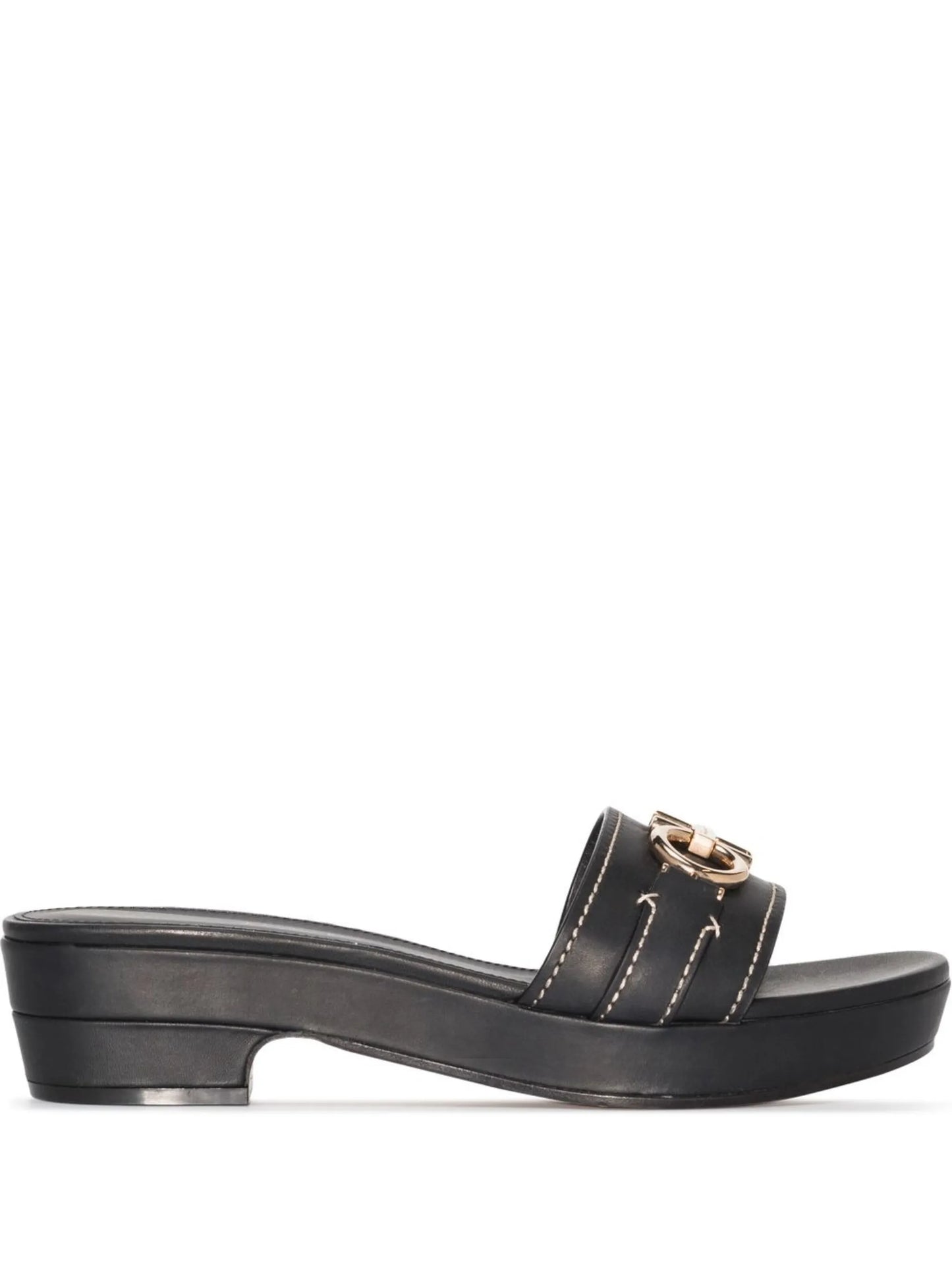 45mm Gancini leather sandals
