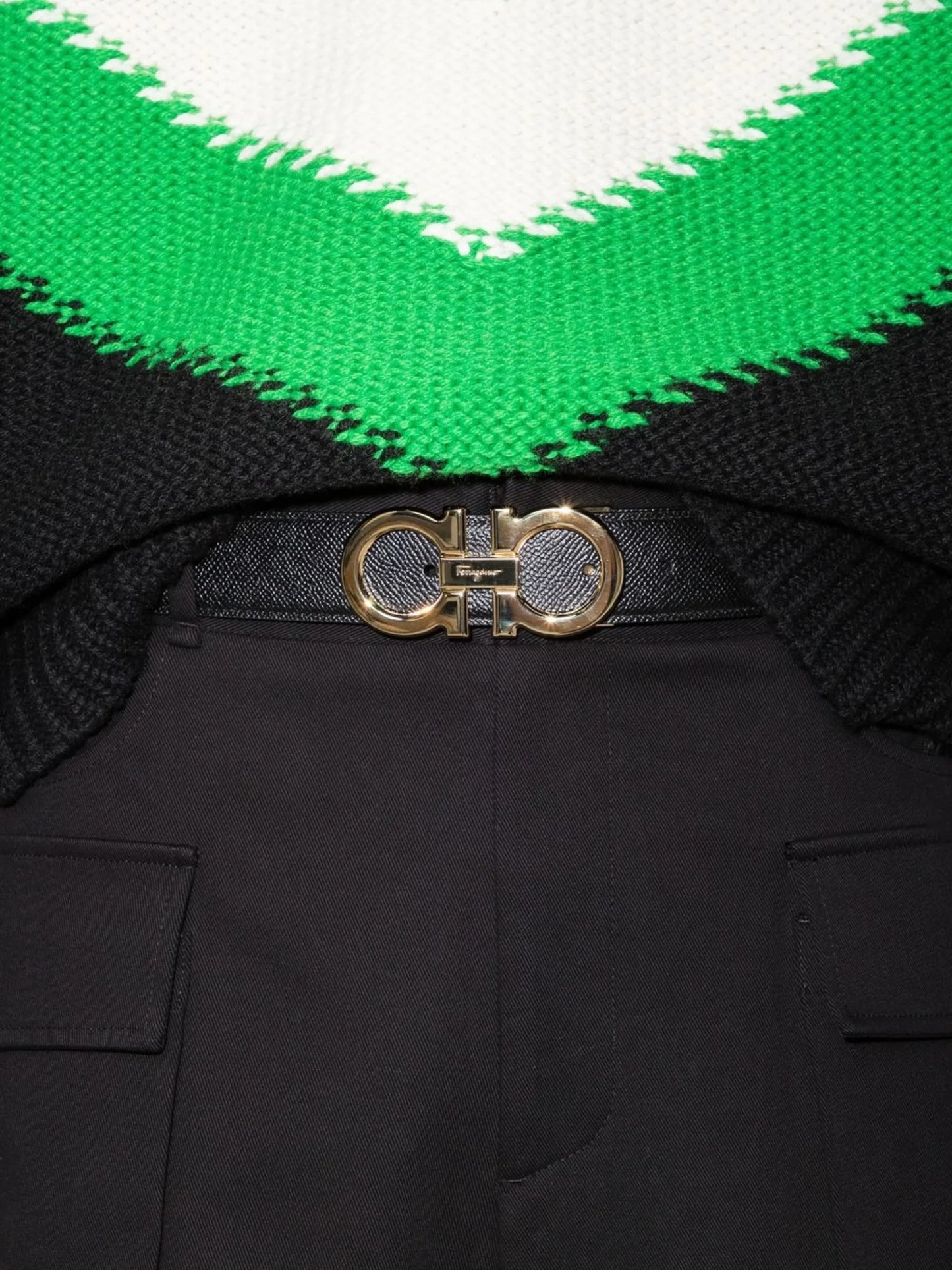 Gancini double hook reversible belt