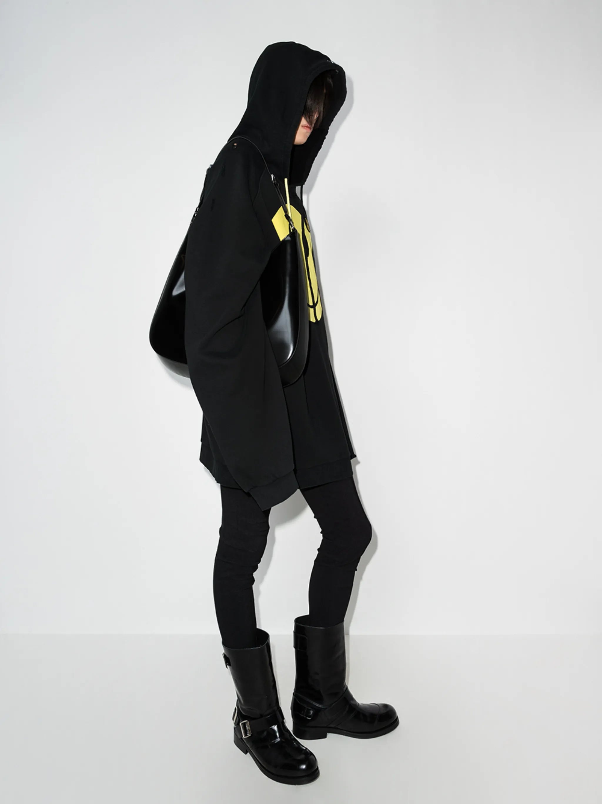 x Smiley oversized distressed hoodie