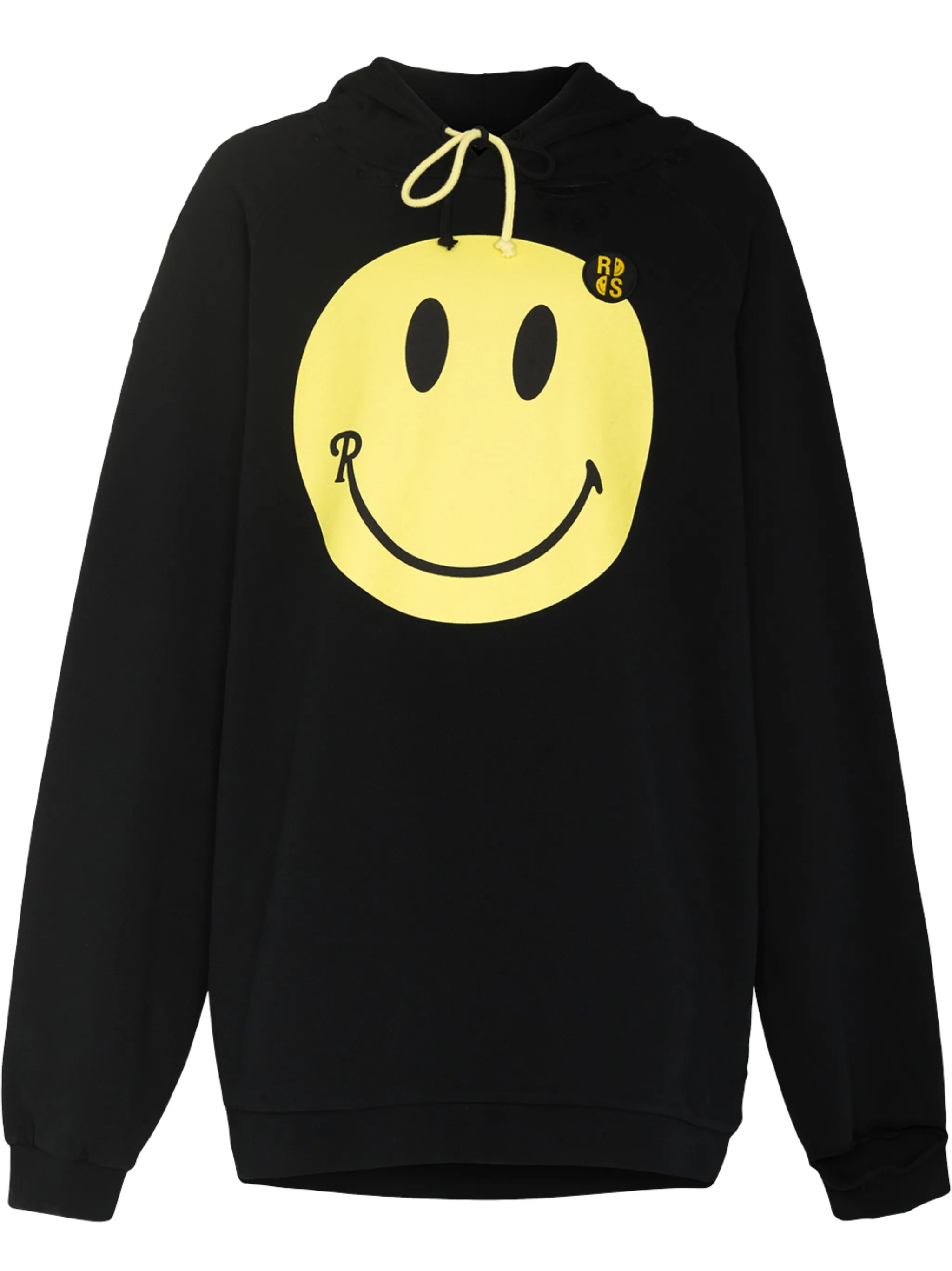 x Smiley oversized distressed hoodie